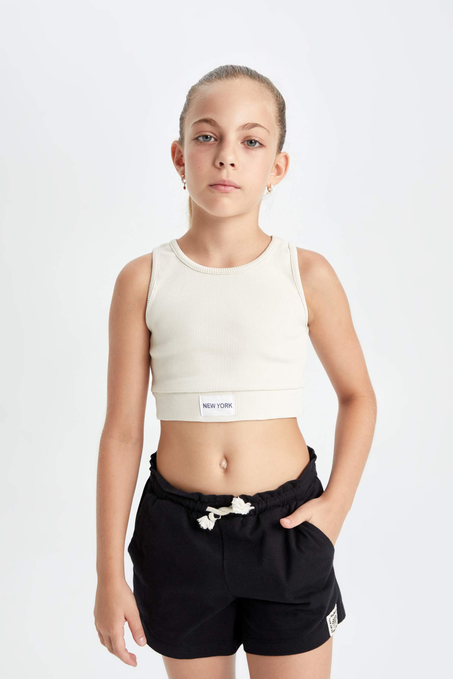 Kız Çocuk Bisiklet Yaka Atlet