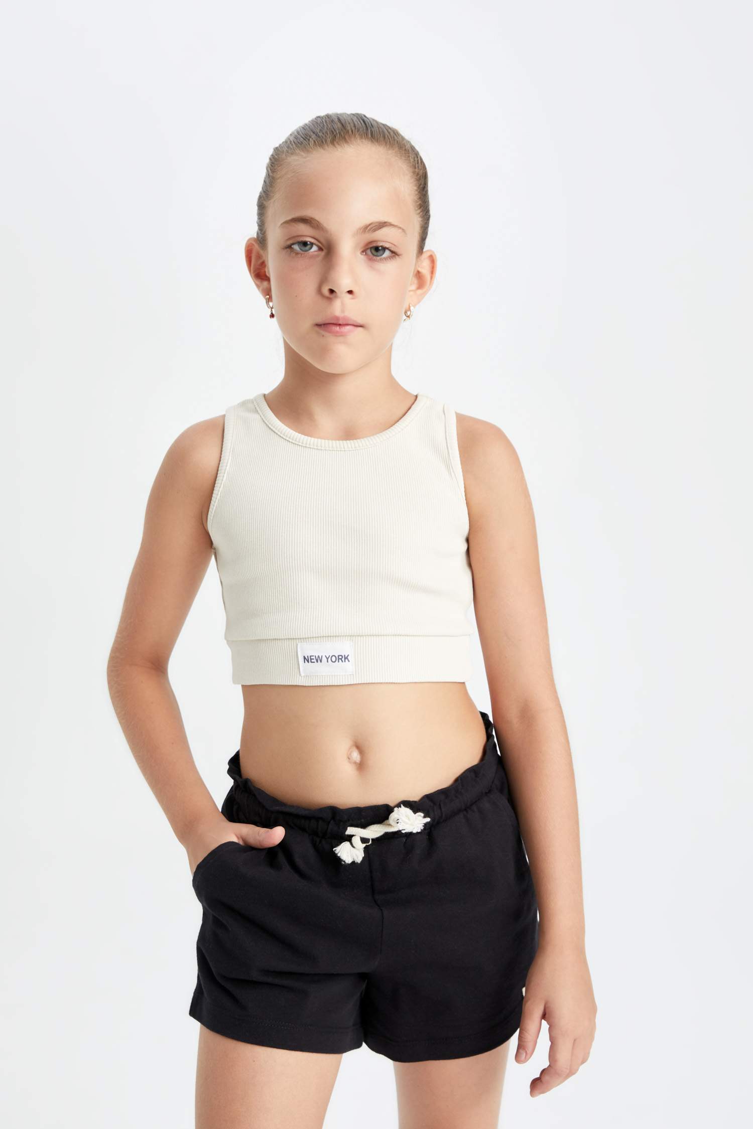 Kız Çocuk Bisiklet Yaka Atlet