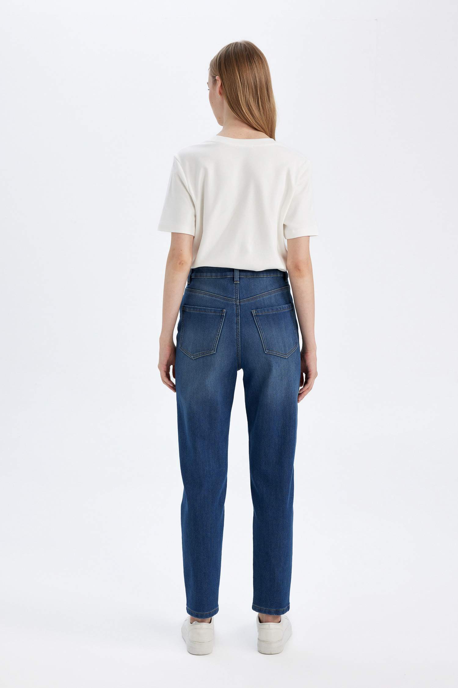 Lina Comfort Mom High Waist Ankle Length Jeans