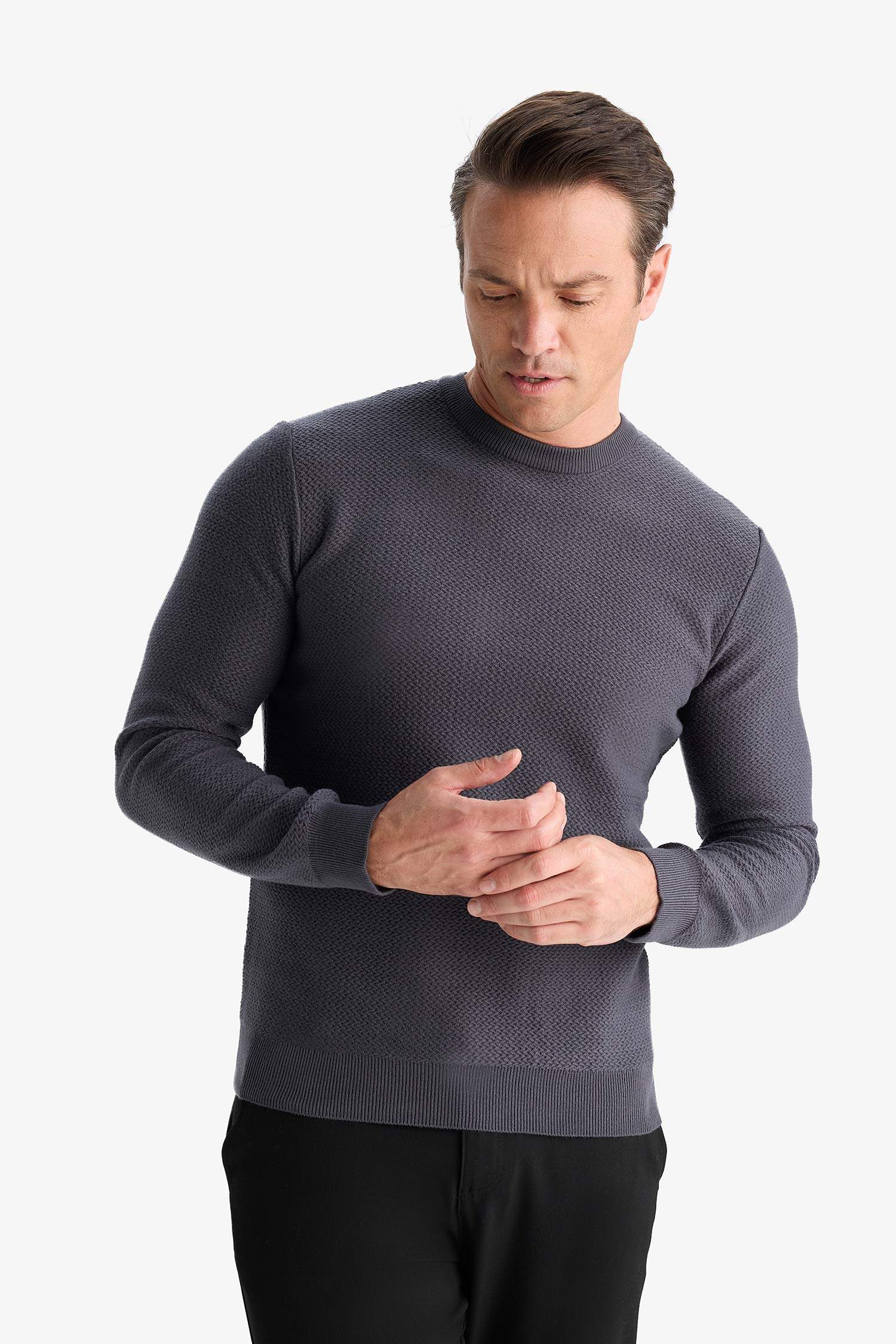 Standart Fit Bisiklet Yaka Triko Kazak