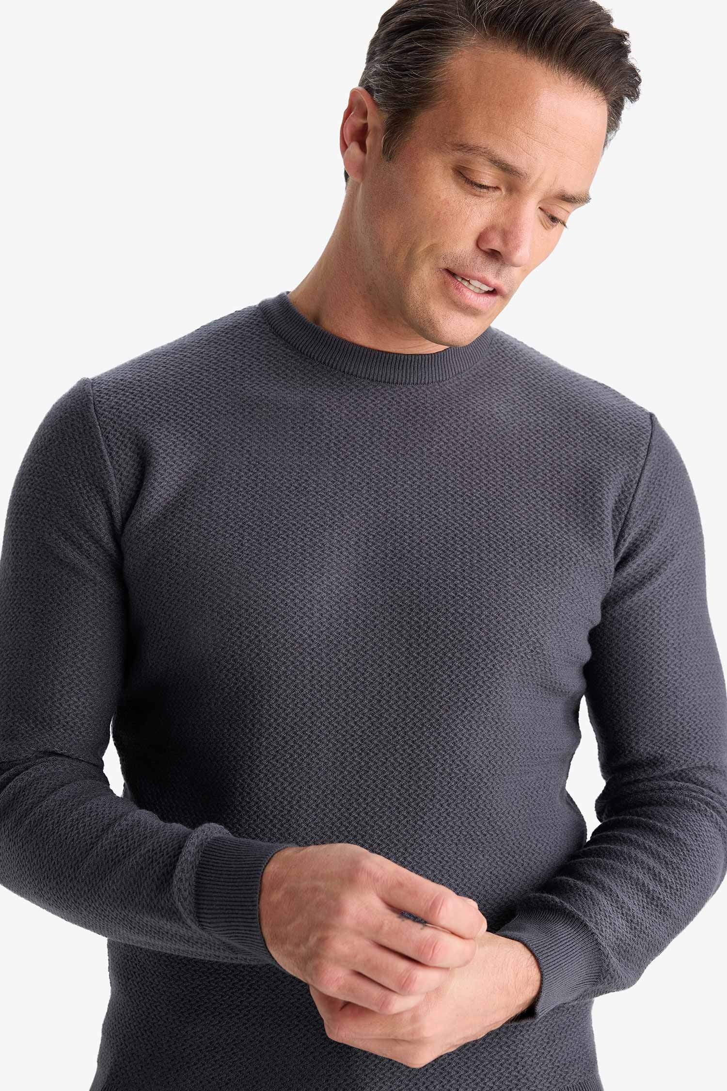 Standart Fit Bisiklet Yaka Triko Kazak