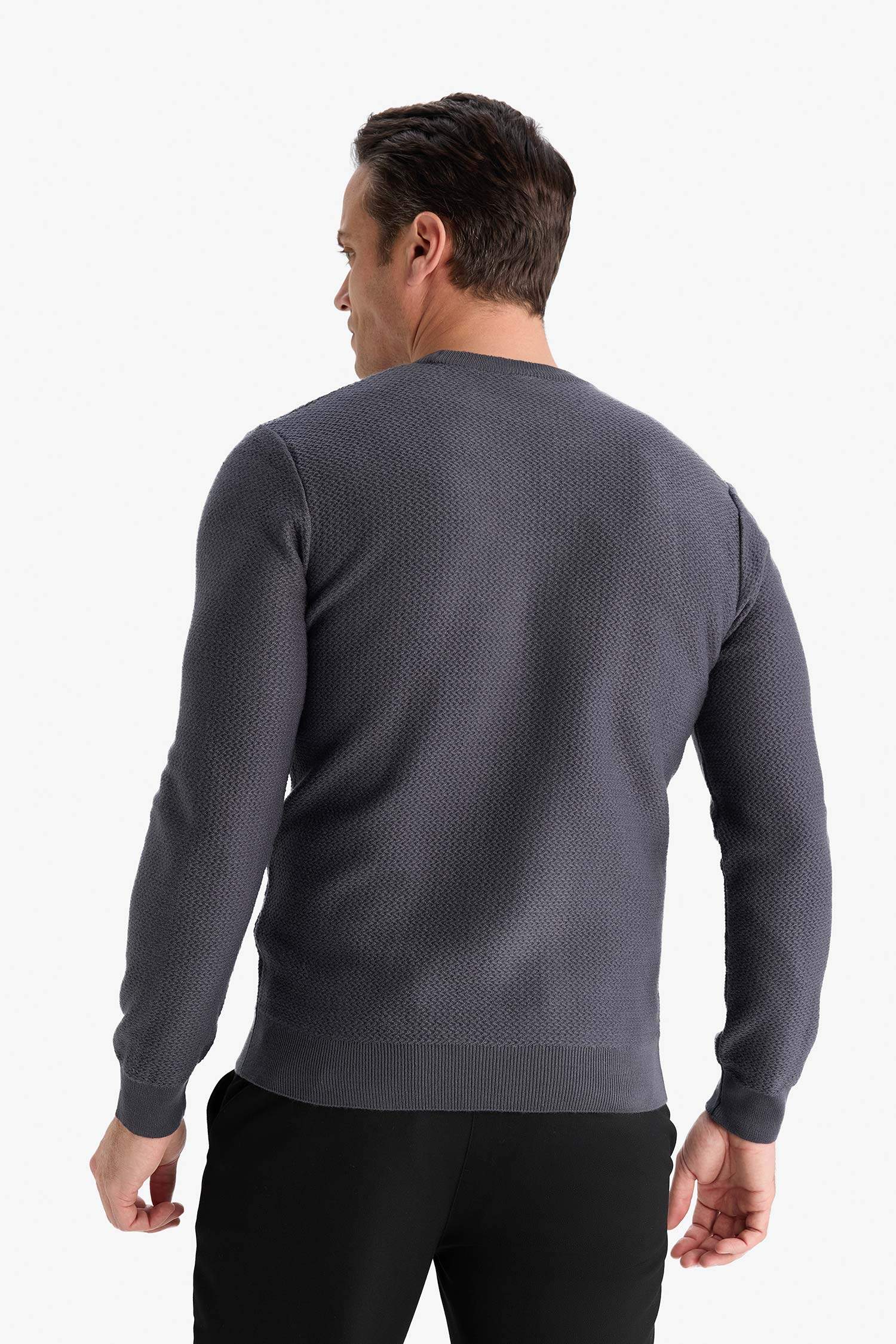 Standart Fit Bisiklet Yaka Triko Kazak