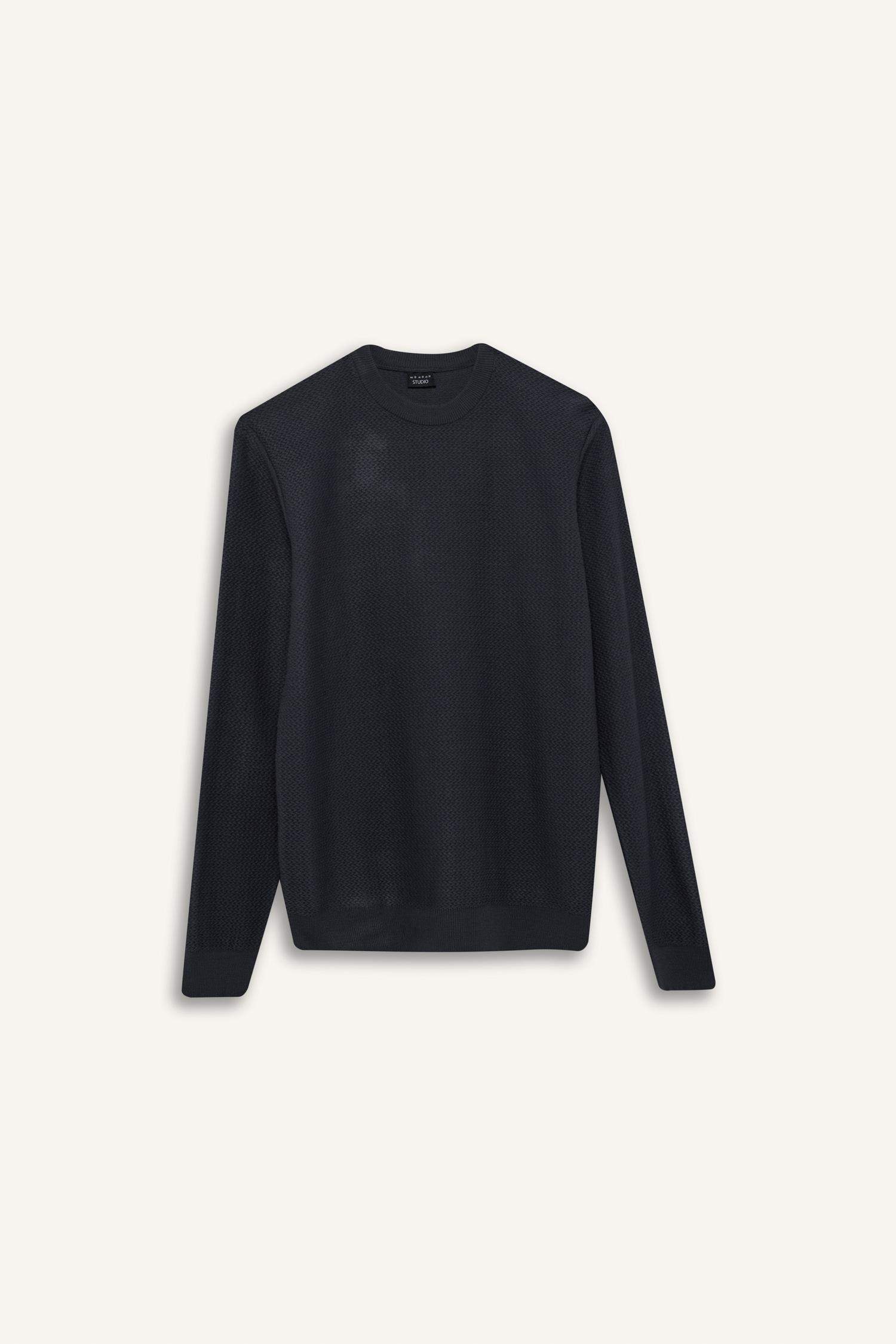 Standart Fit Bisiklet Yaka Triko Kazak