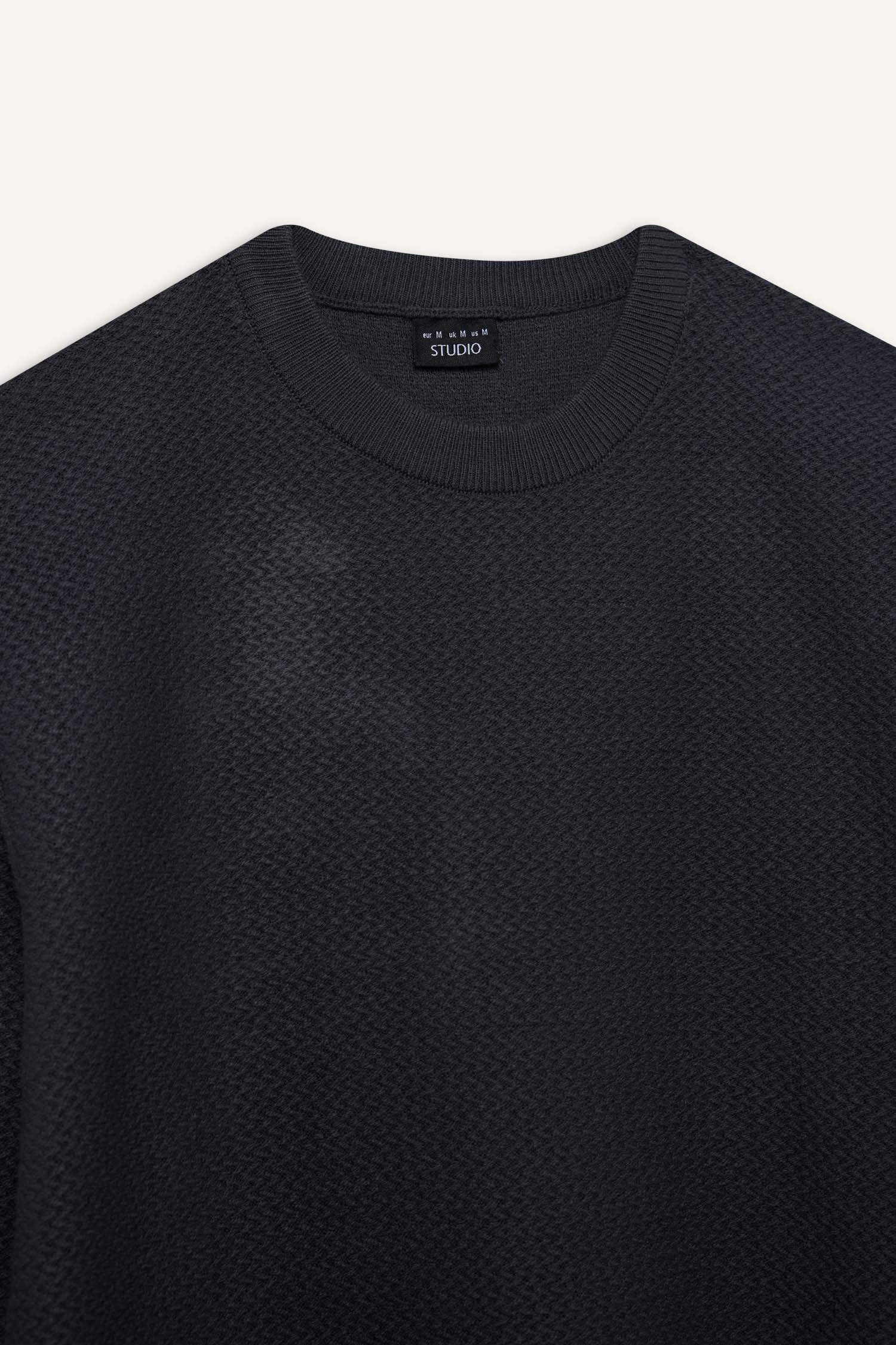 Standart Fit Bisiklet Yaka Triko Kazak