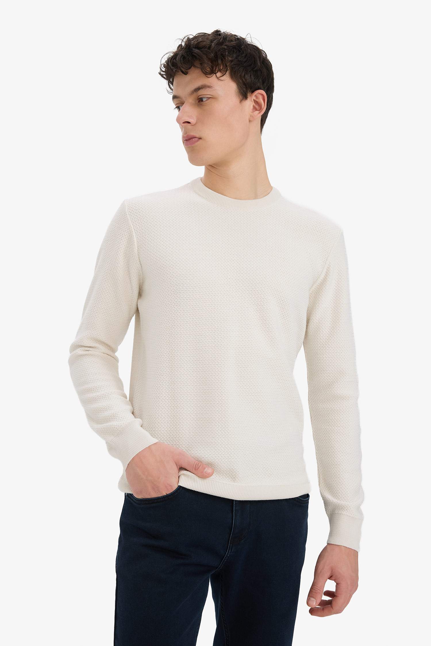 Standart Fit Bisiklet Yaka Triko Kazak