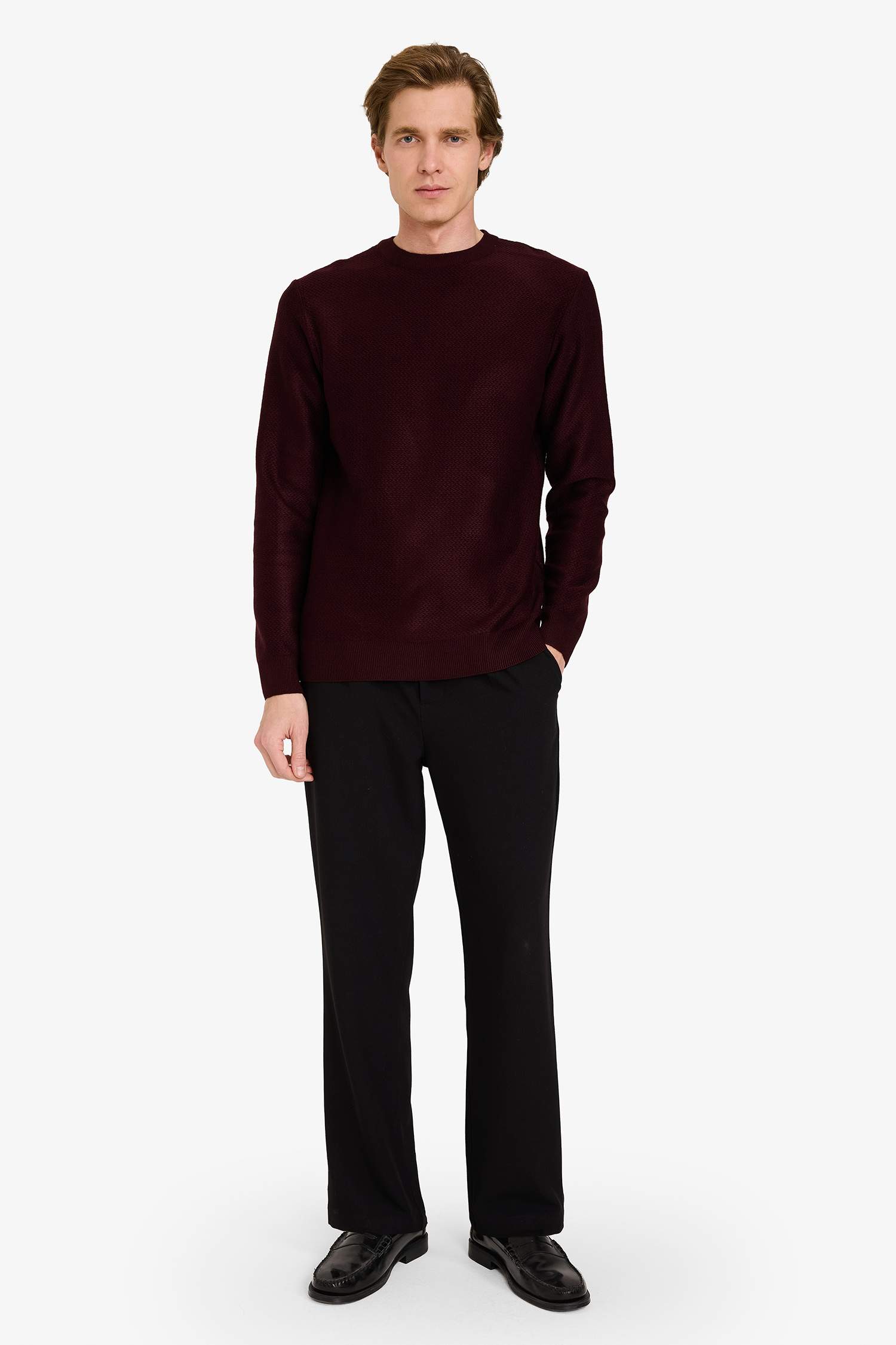 Standart Fit Bisiklet Yaka Triko Kazak