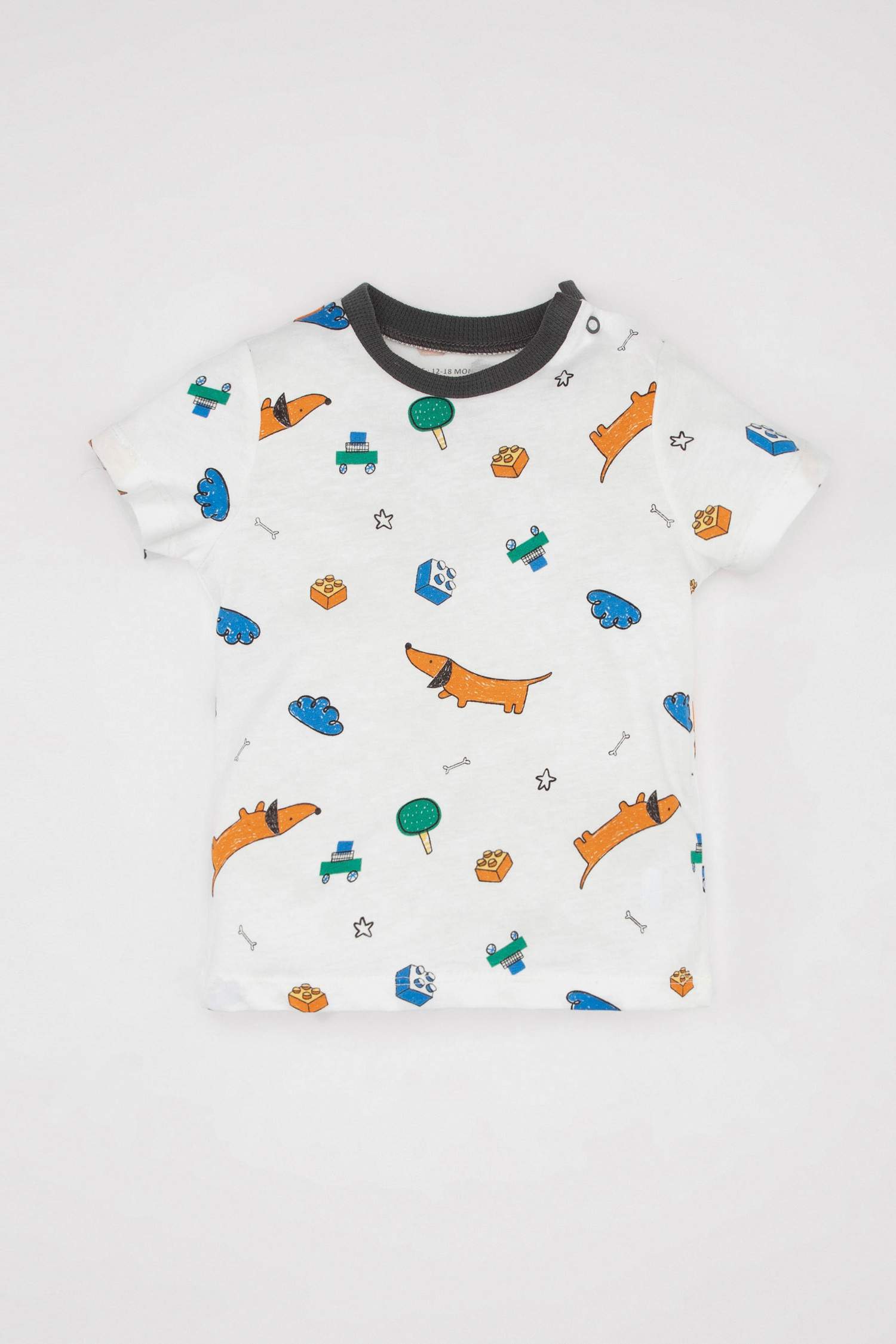 Baby Boy Dog Printed T-Shirt Salopette 2 Piece Set