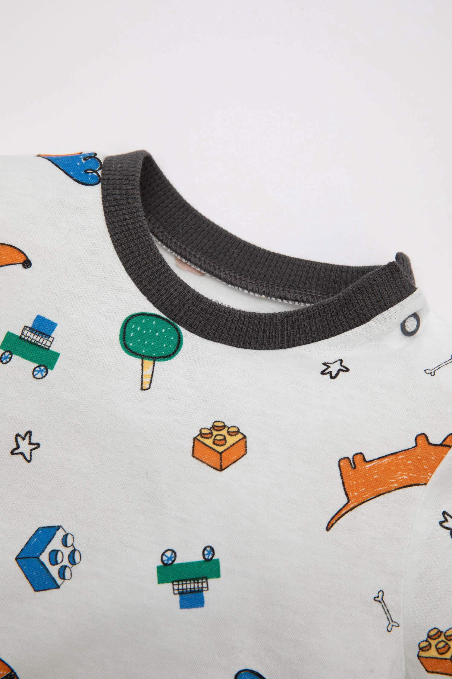 Baby Boy Dog Printed T-Shirt Salopette 2 Piece Set