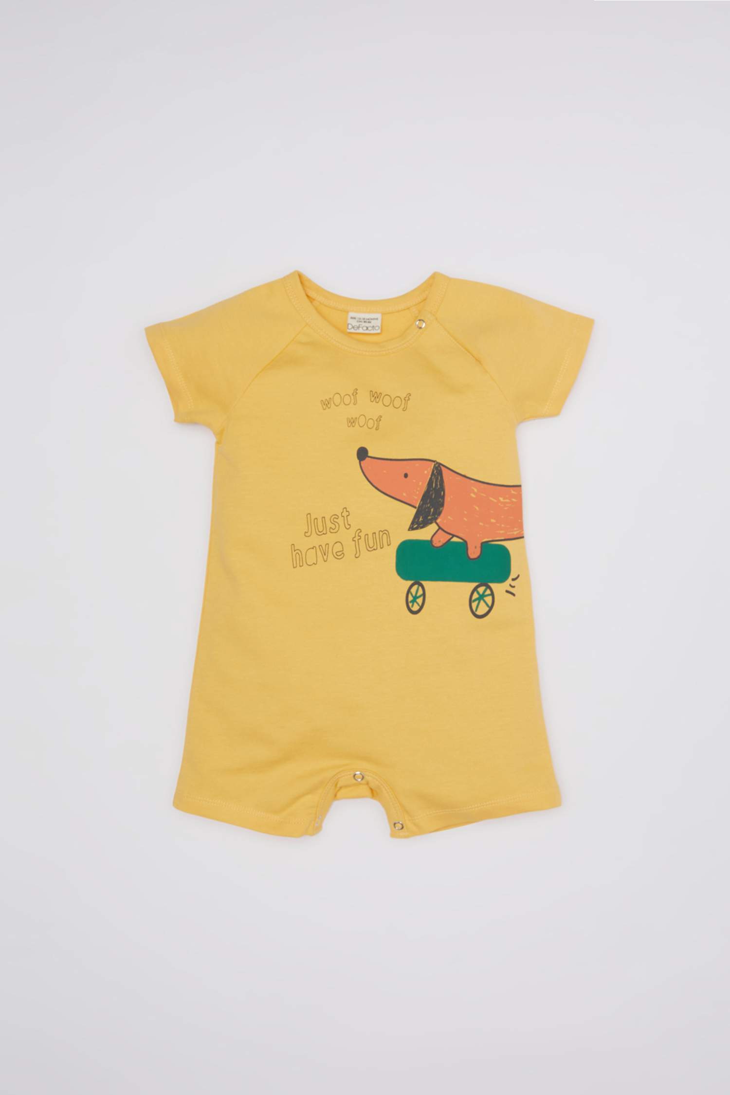 Baby Boy Newborn Dog Printed Short Sleeve Jumpsuit