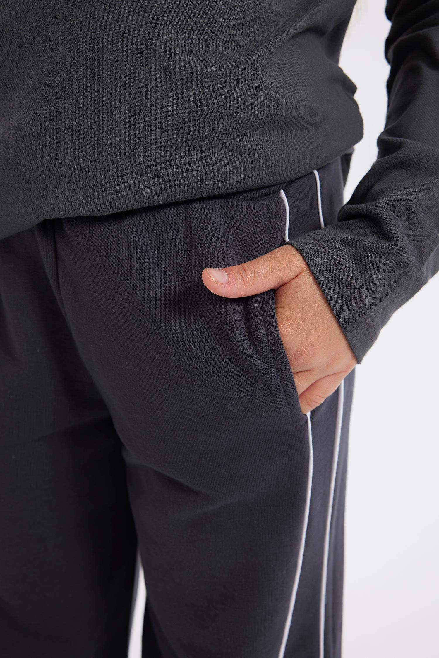 Kız Çocuk Wide Leg Geniş Bol Paça Beli Lastikli Eşofman Altı