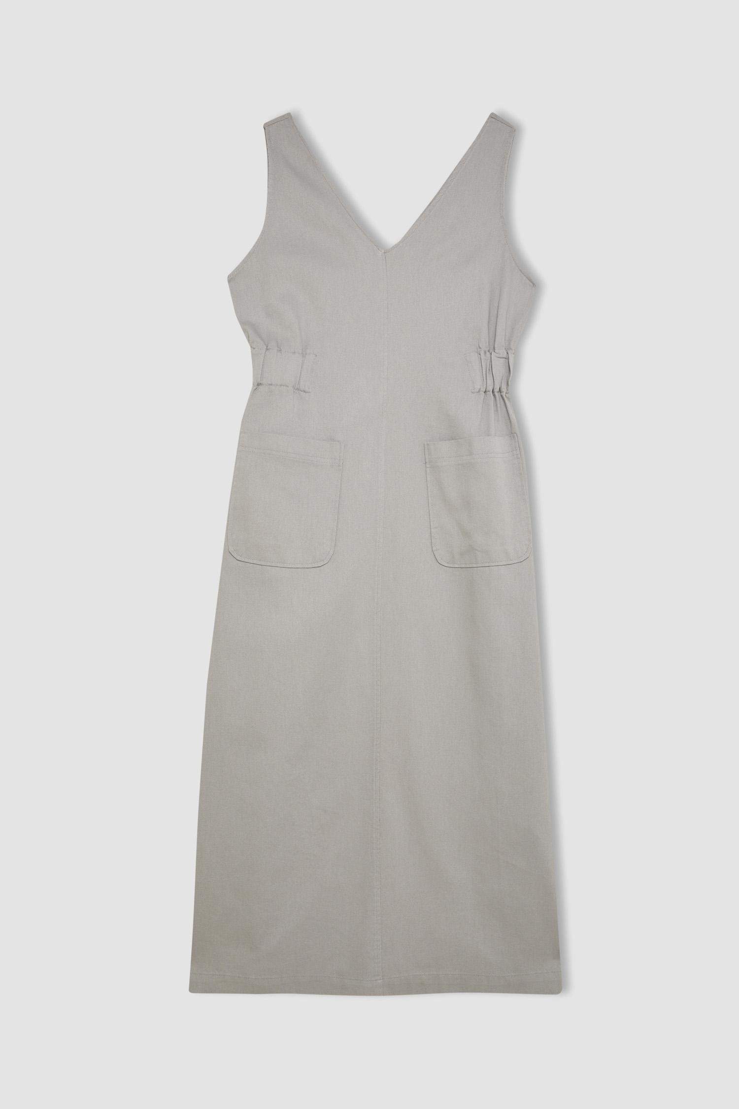 Regular Fit Gabardin Elbise