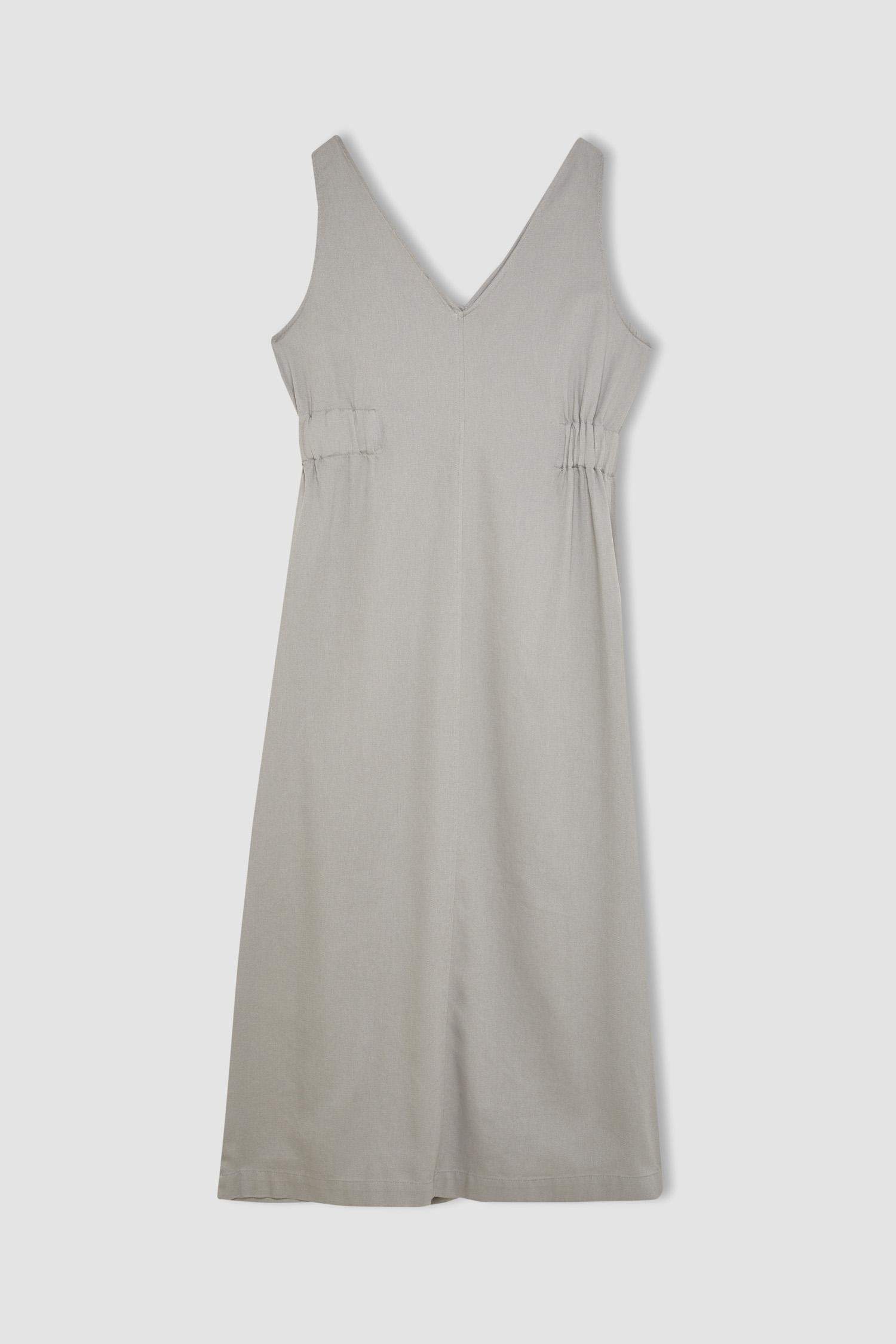 Regular Fit Gabardin Elbise