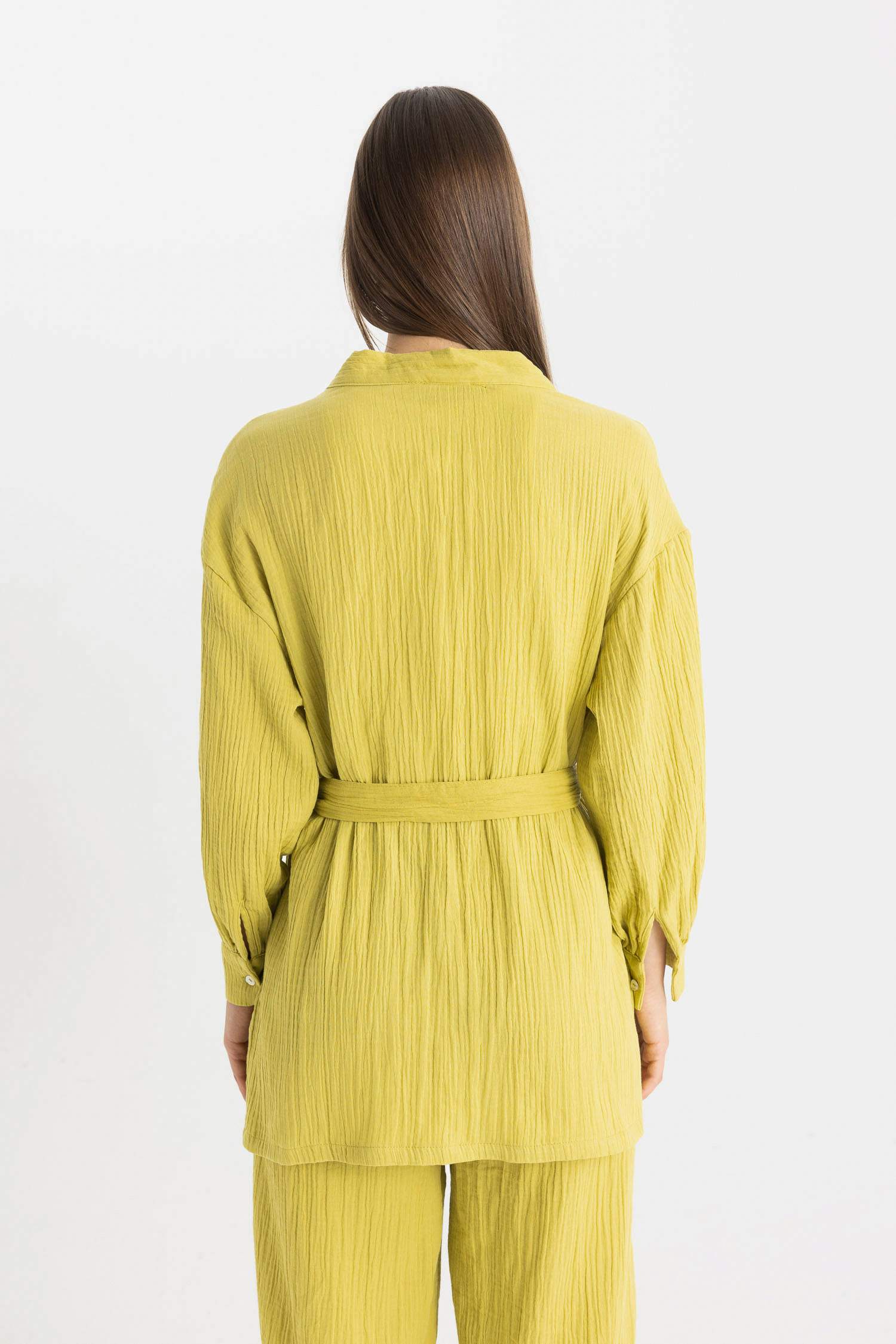 Relax Fit V-Neck Muslin Kimono