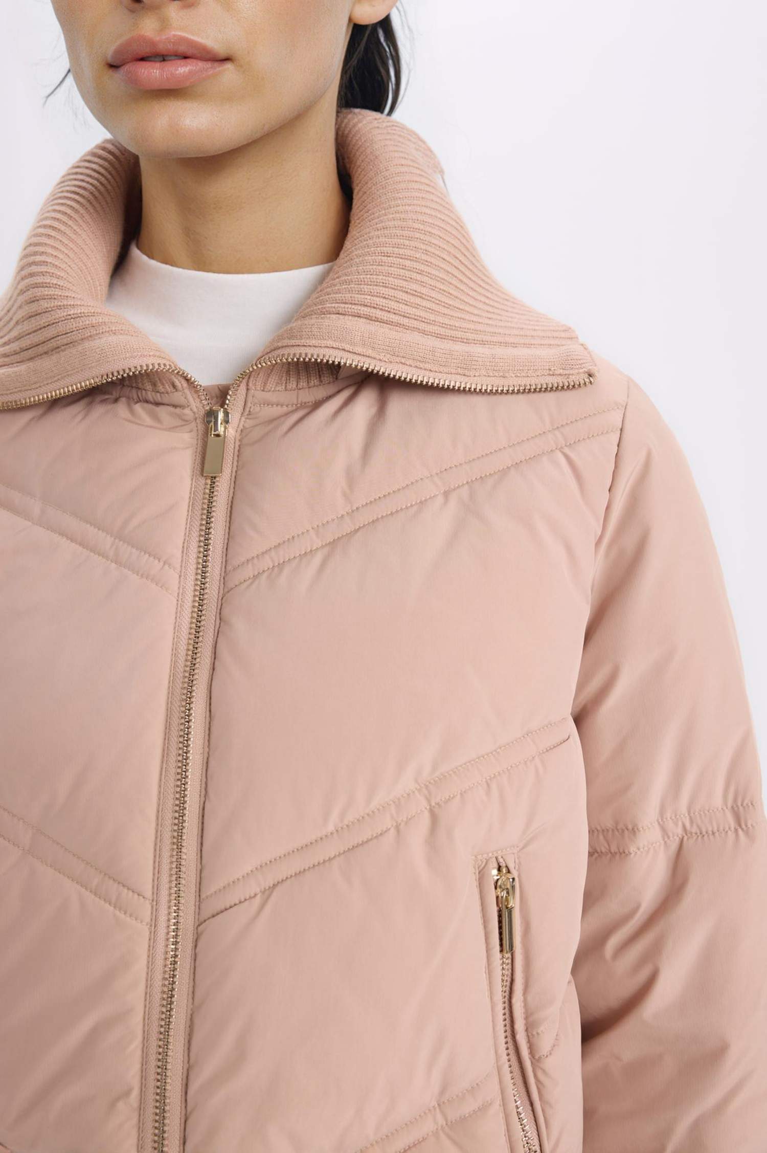 Regular Fit Su Geçirmez Mont Fermuarlı Cepli