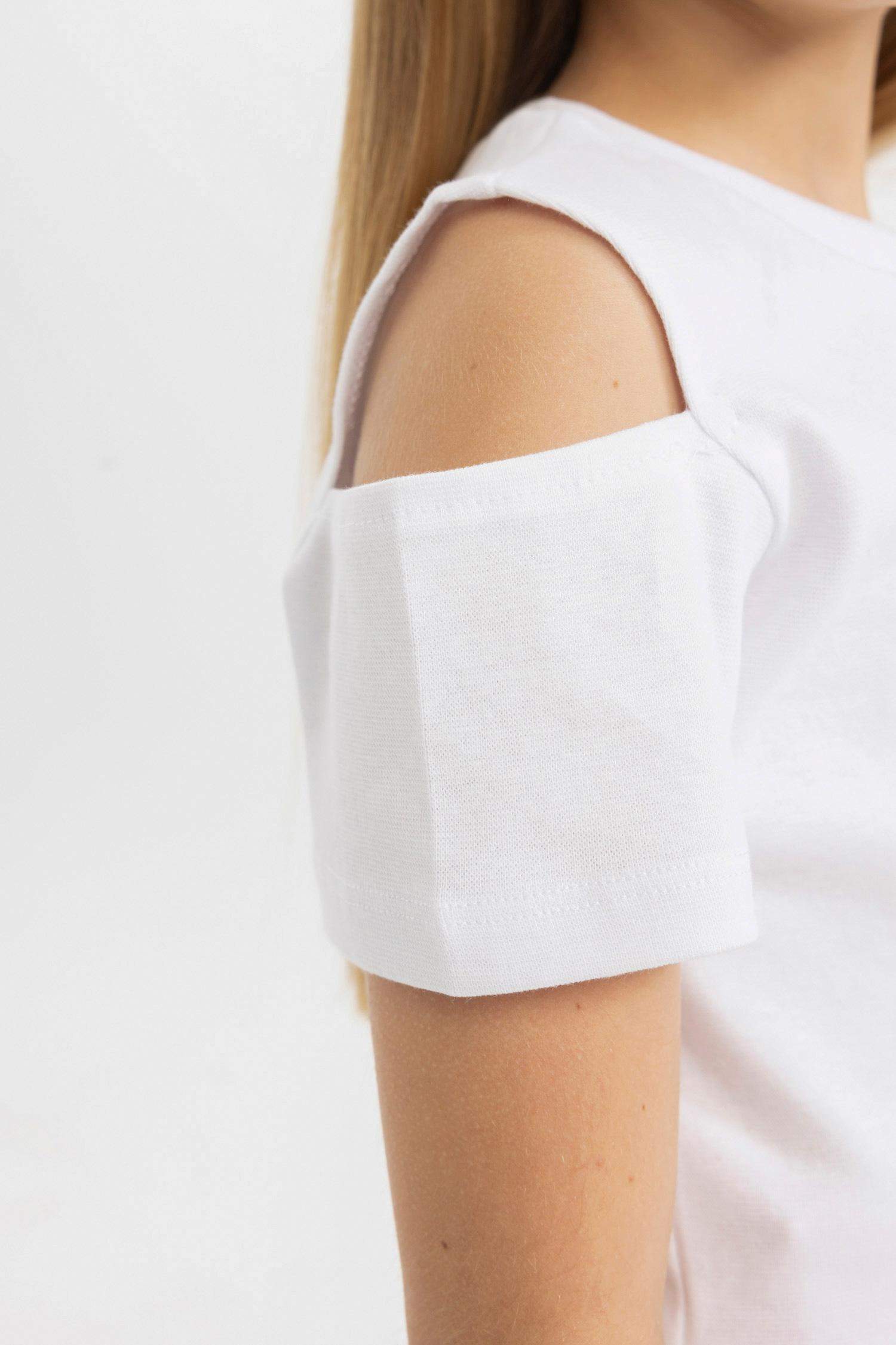 تيشيرت نص ردن بناتي سادة سليم فيت