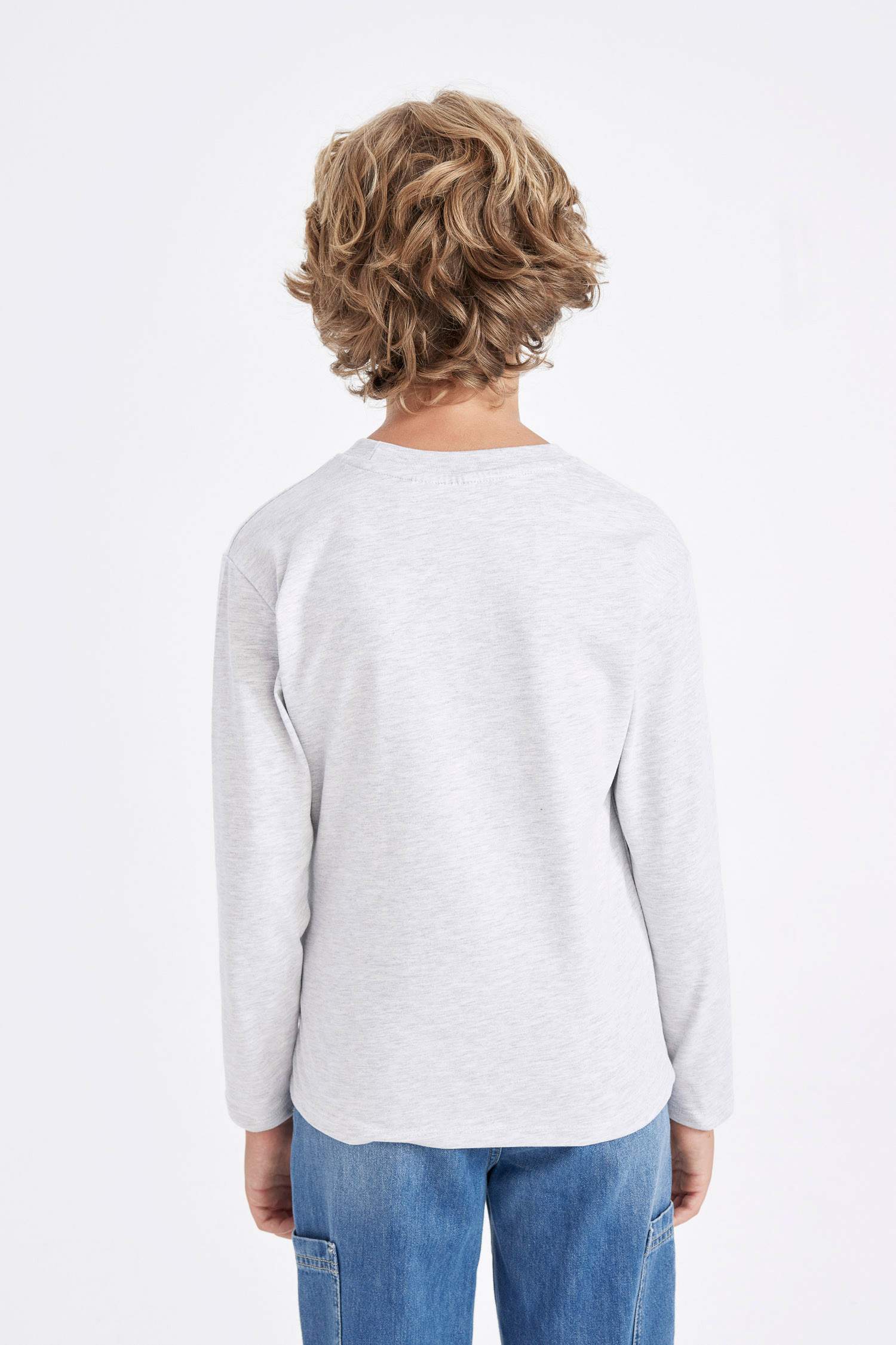 Ұлдарға Marvel Лицензиялық дөңгелек жаға ұзын жеңді Ұзын жеңді футболка