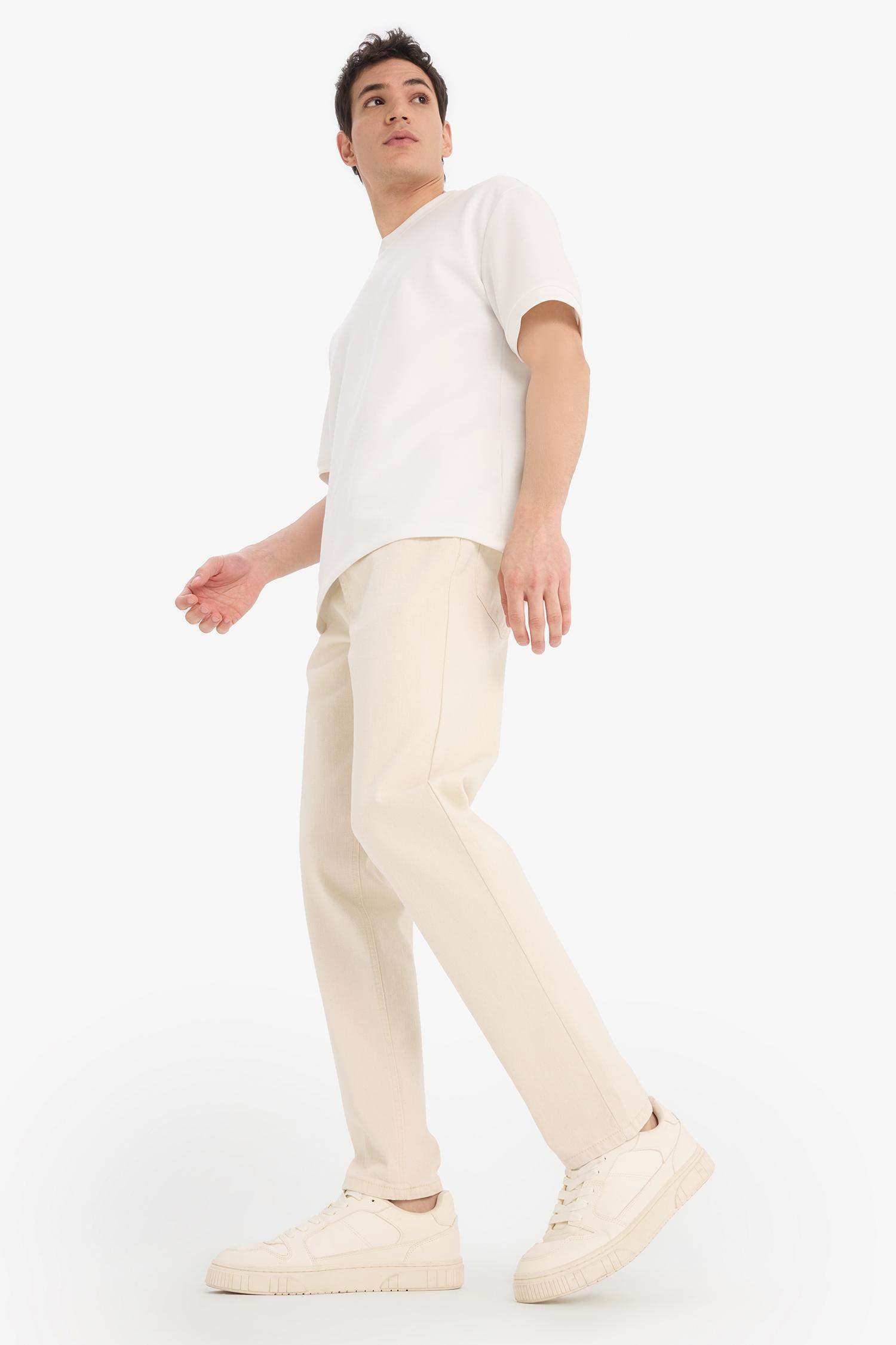 Slim Tapered Fit Dar Paça Jean Pantolon