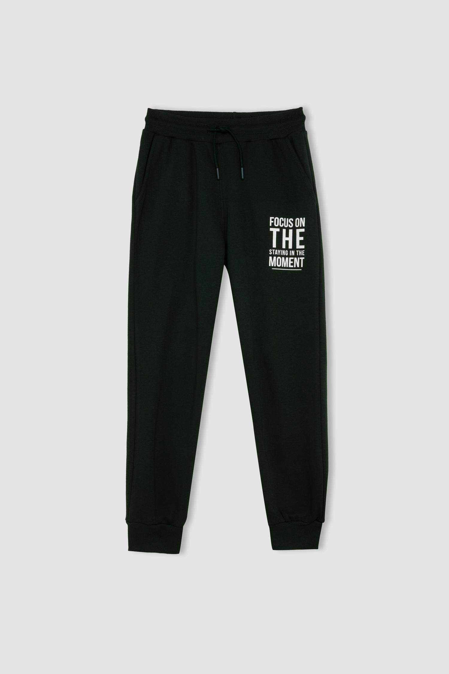 Boy Elastic Waist Leg Thick Sweatpants