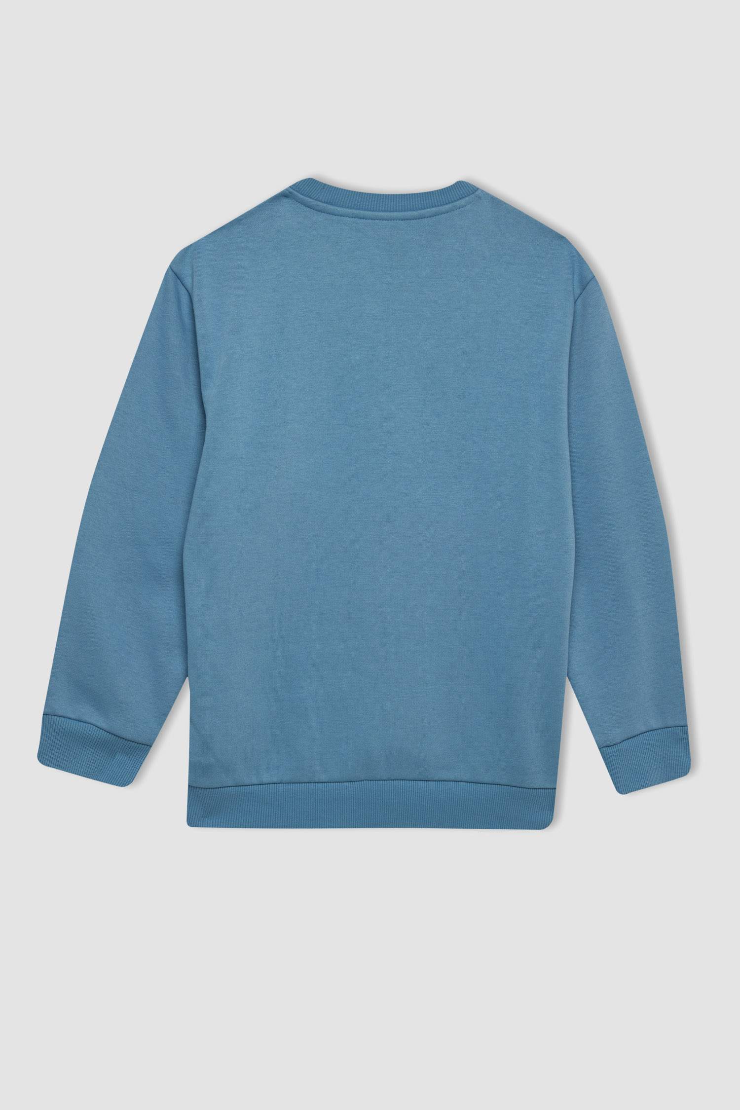 Erkek Çocuk Bisiklet Yaka Baskılı Sweatshirt