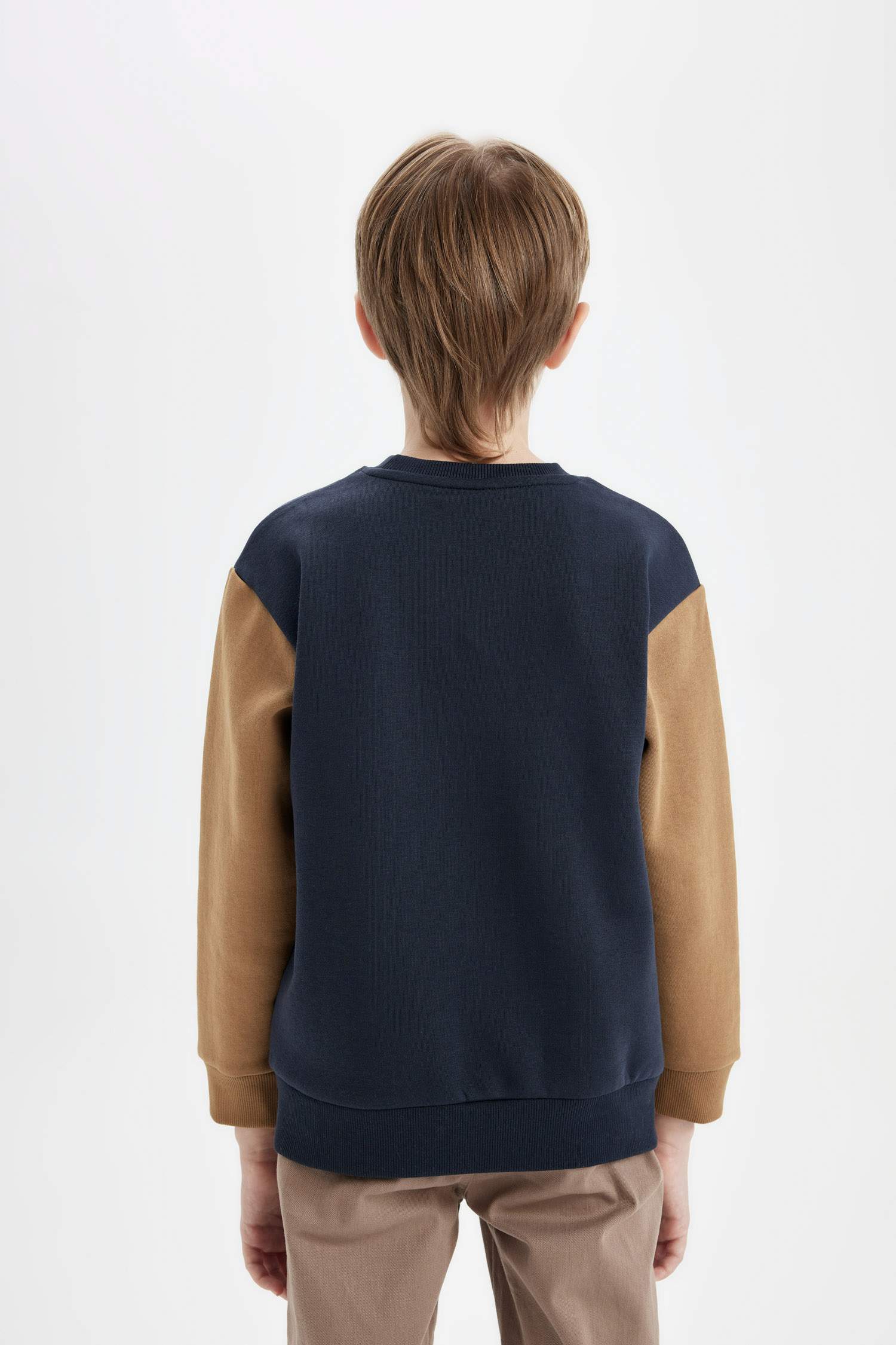 Erkek Çocuk Bisiklet Yaka Baskılı Sweatshirt