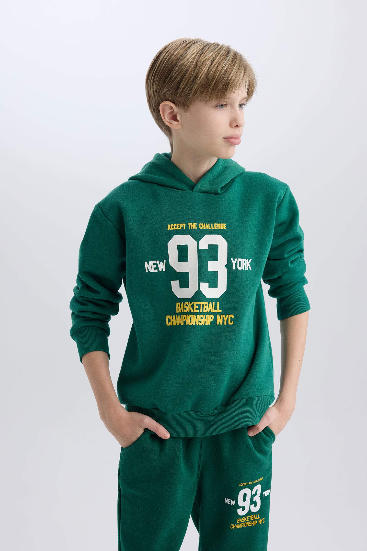 Erkek Çocuk Kapüşonlu Baskılı Sweatshirt