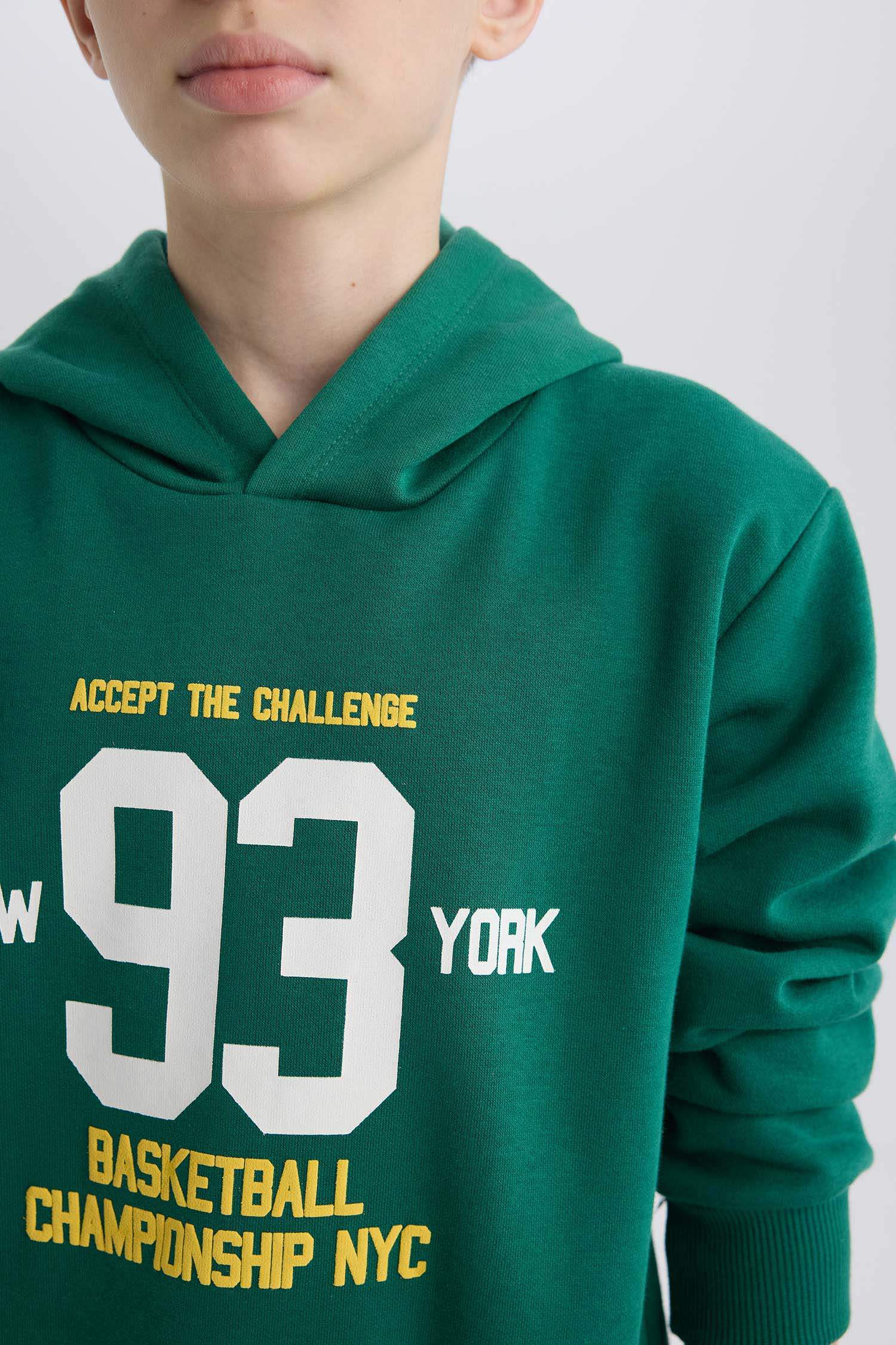 Erkek Çocuk Kapüşonlu Baskılı Sweatshirt