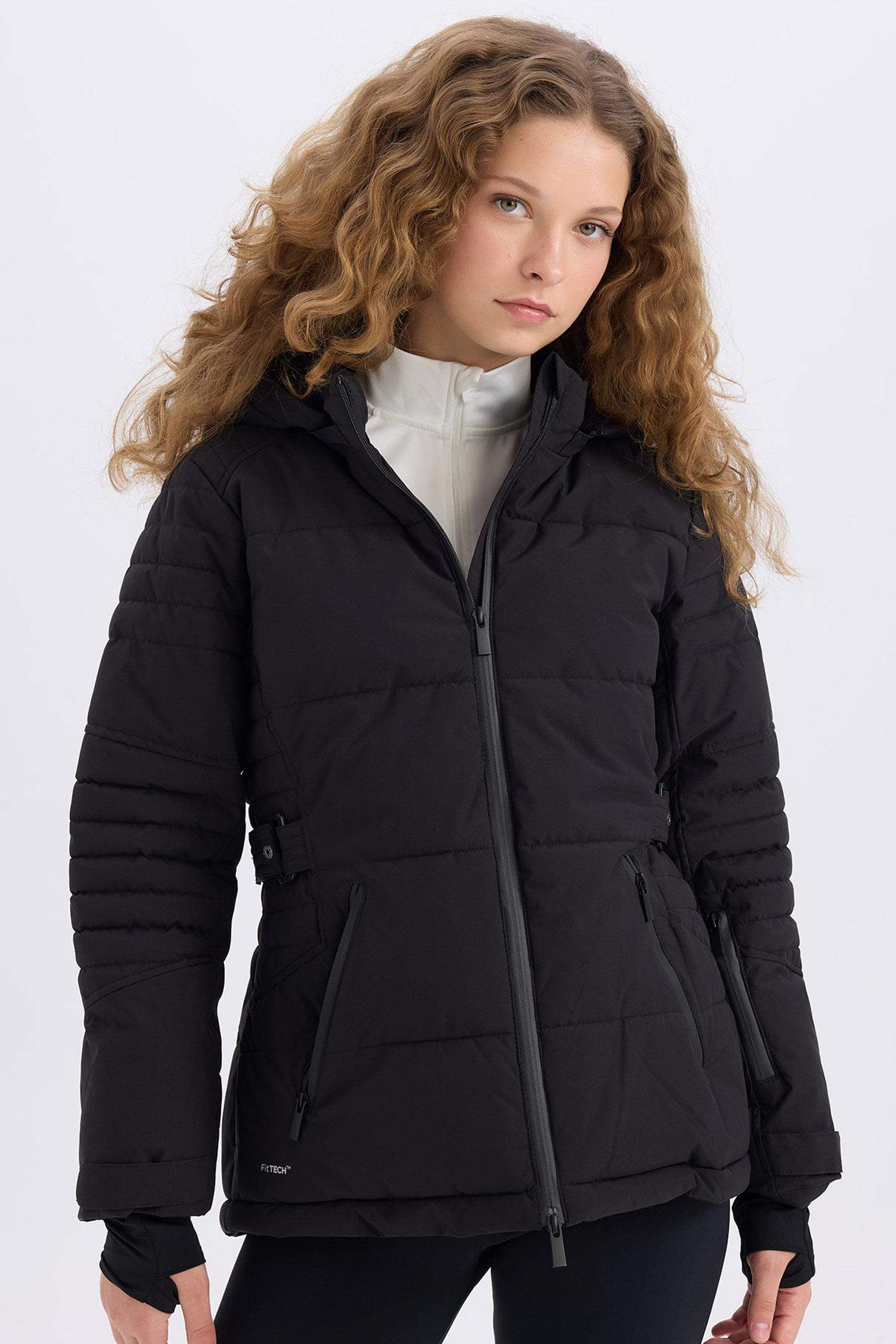 DeFactoFit Kayak Montu Su Geçirmez Rüzgar Geçirmez Kapüşonlu Ayarlanabilir Bel Detaylı Ultra Korumalı