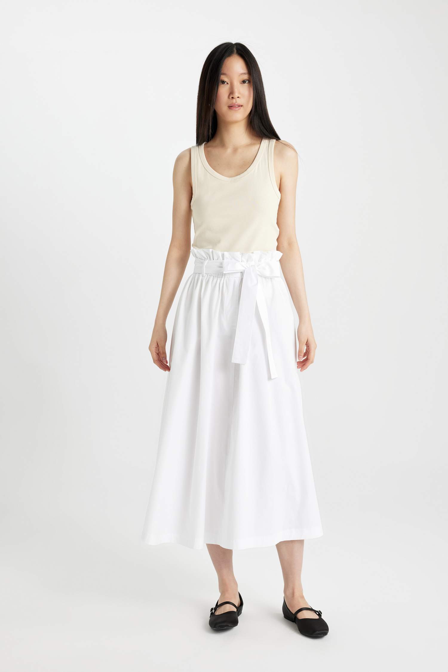 Slim Fit Dar Kesim U Yaka Ribana Atlet