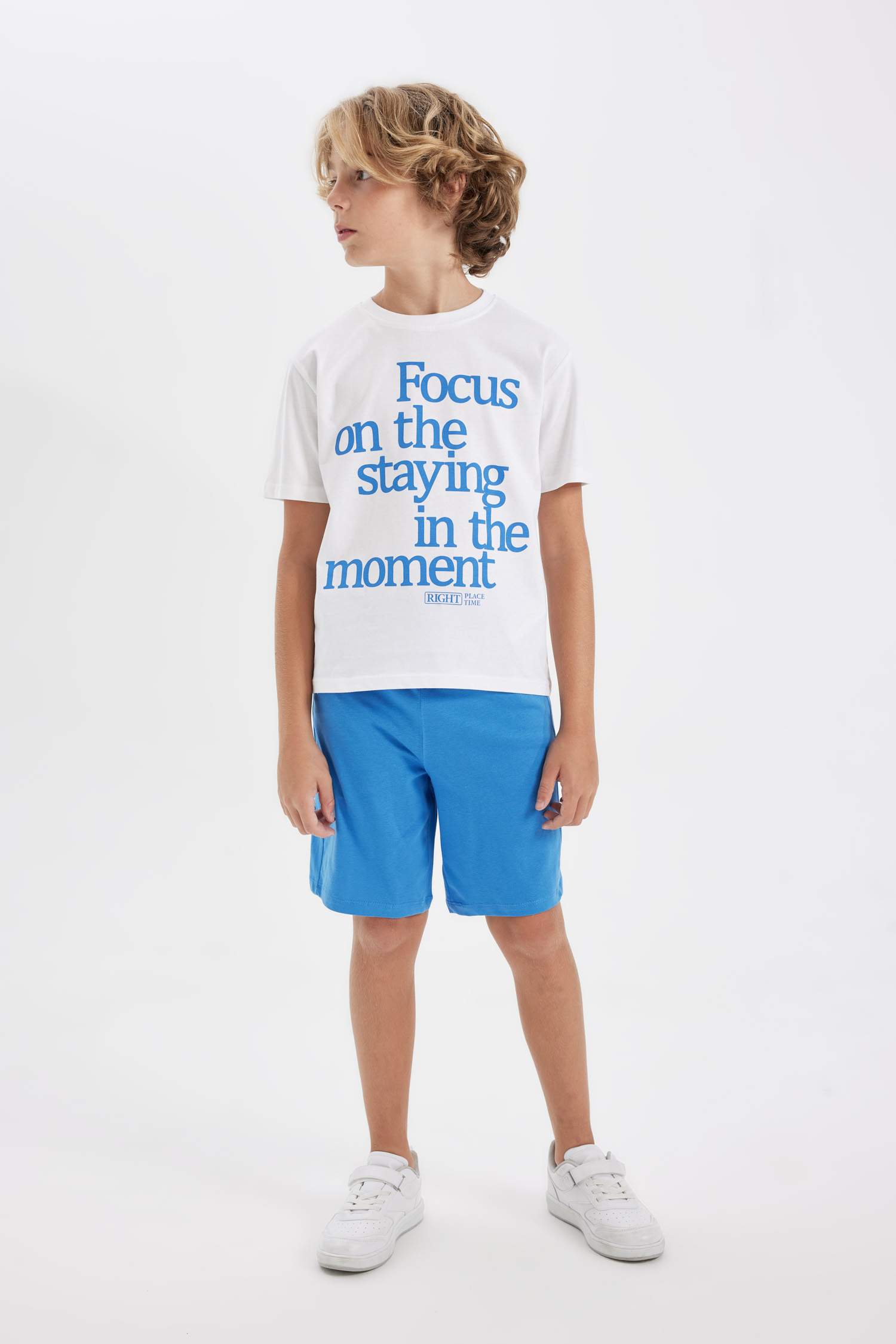 Erkek Çocuk 2'li Takım Baskılı Kısa Kollu Tişört Şort