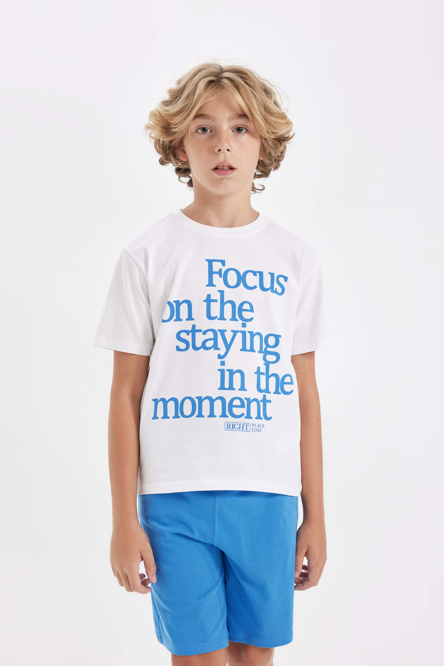 Erkek Çocuk 2'li Takım Baskılı Kısa Kollu Tişört Şort