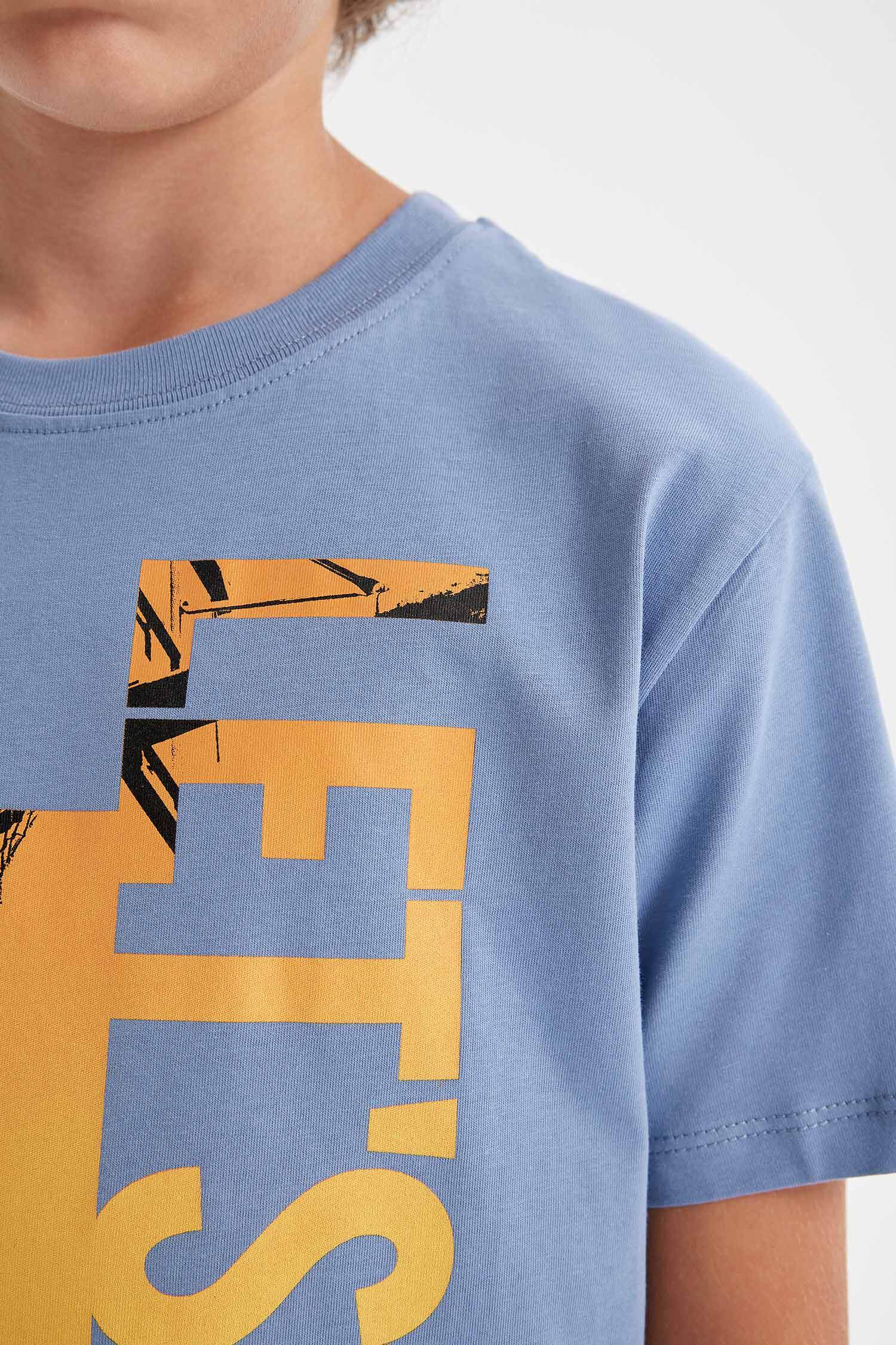 Erkek Çocuk 2'li Takım Baskılı Kısa Kollu Tişört Şort