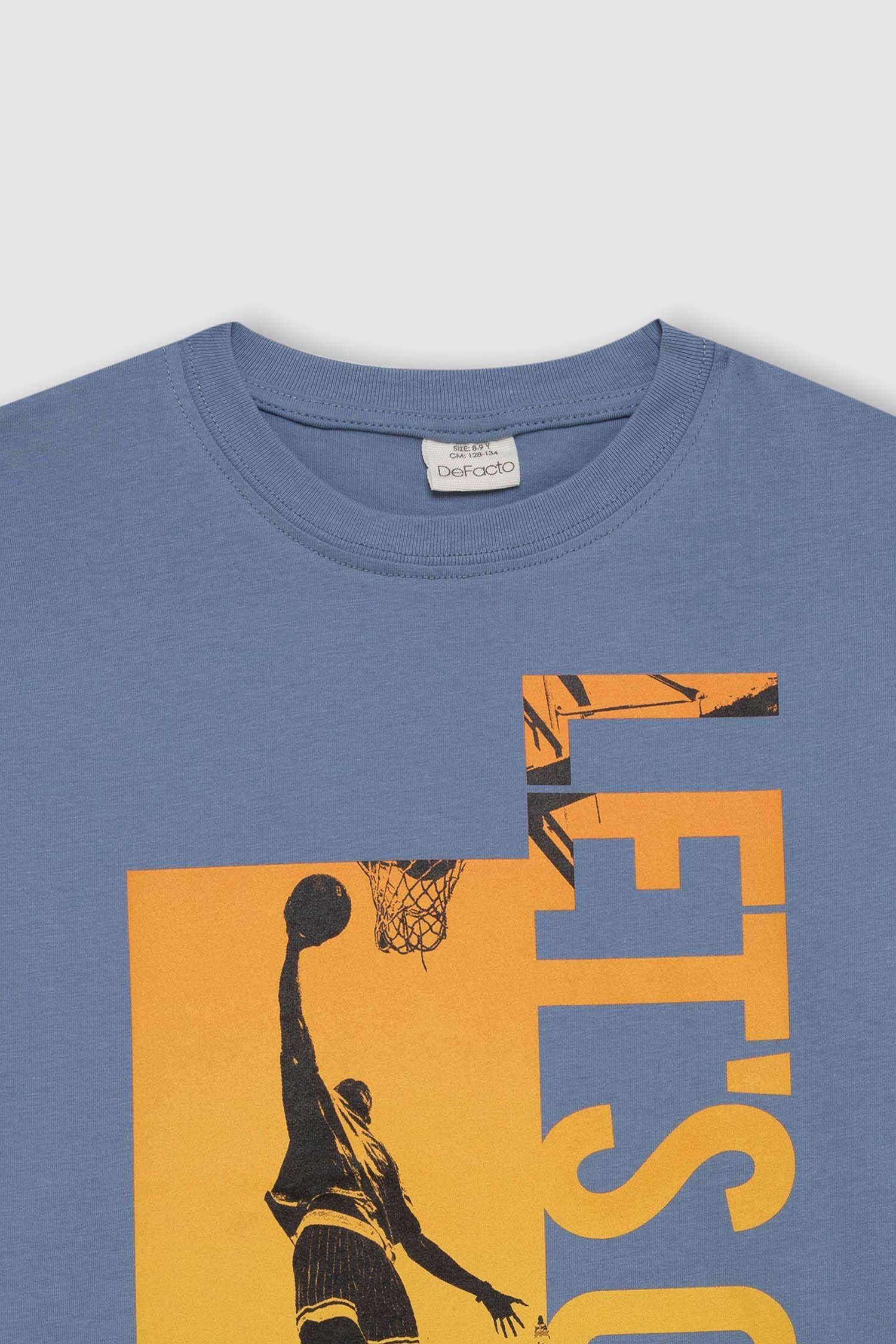 Erkek Çocuk 2'li Takım Baskılı Kısa Kollu Tişört Şort