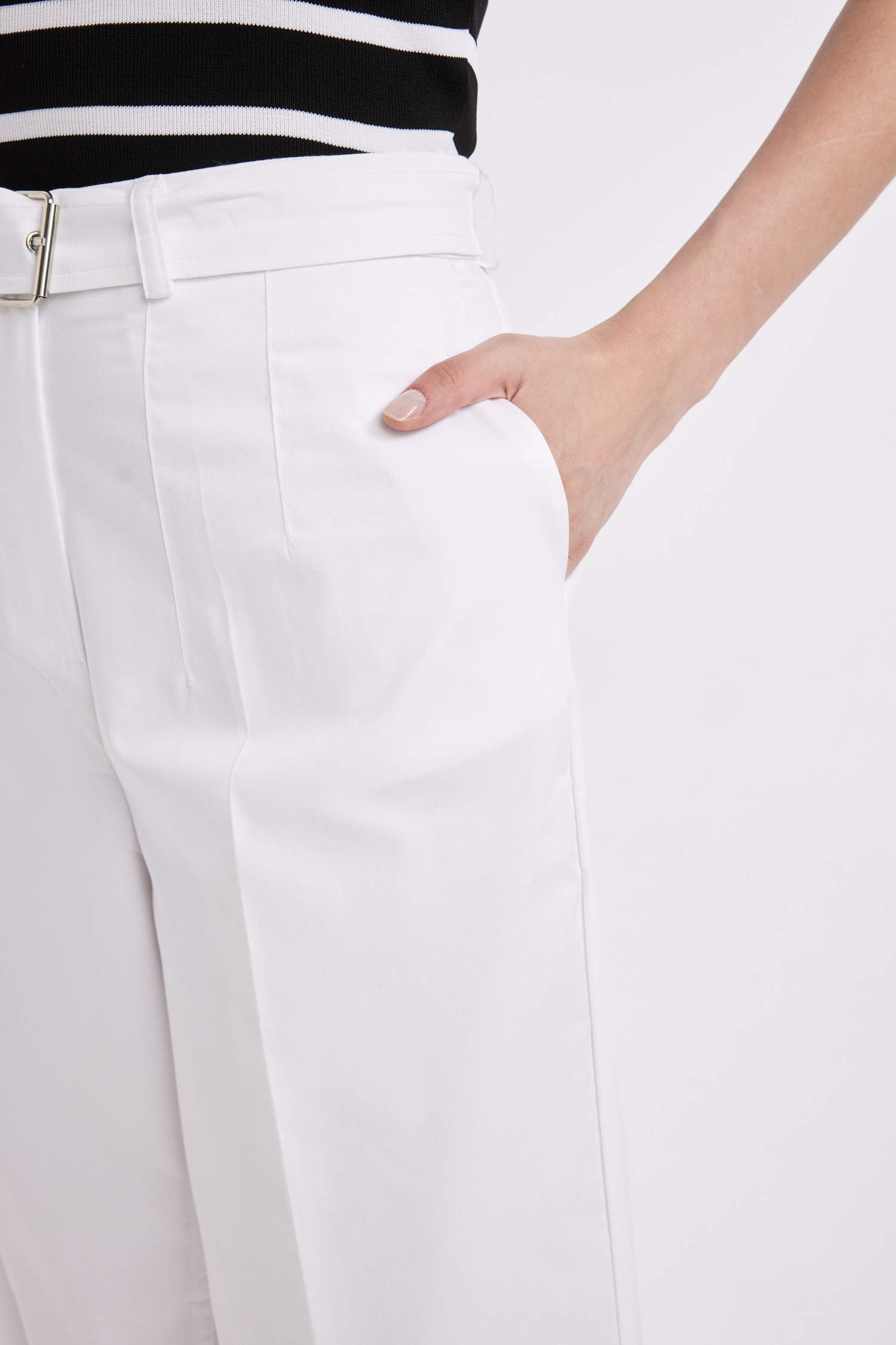 Jogger Kumaş Pantolon Cepli Yüksek Bel Geniş Paça Uzun Boy