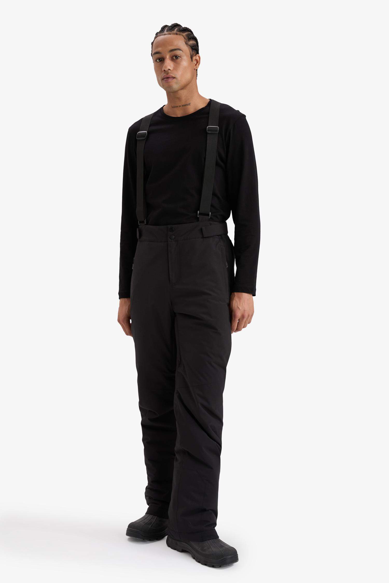 Regular Fit Fermuarlı Su Geçirmez Kayak Pantolonu