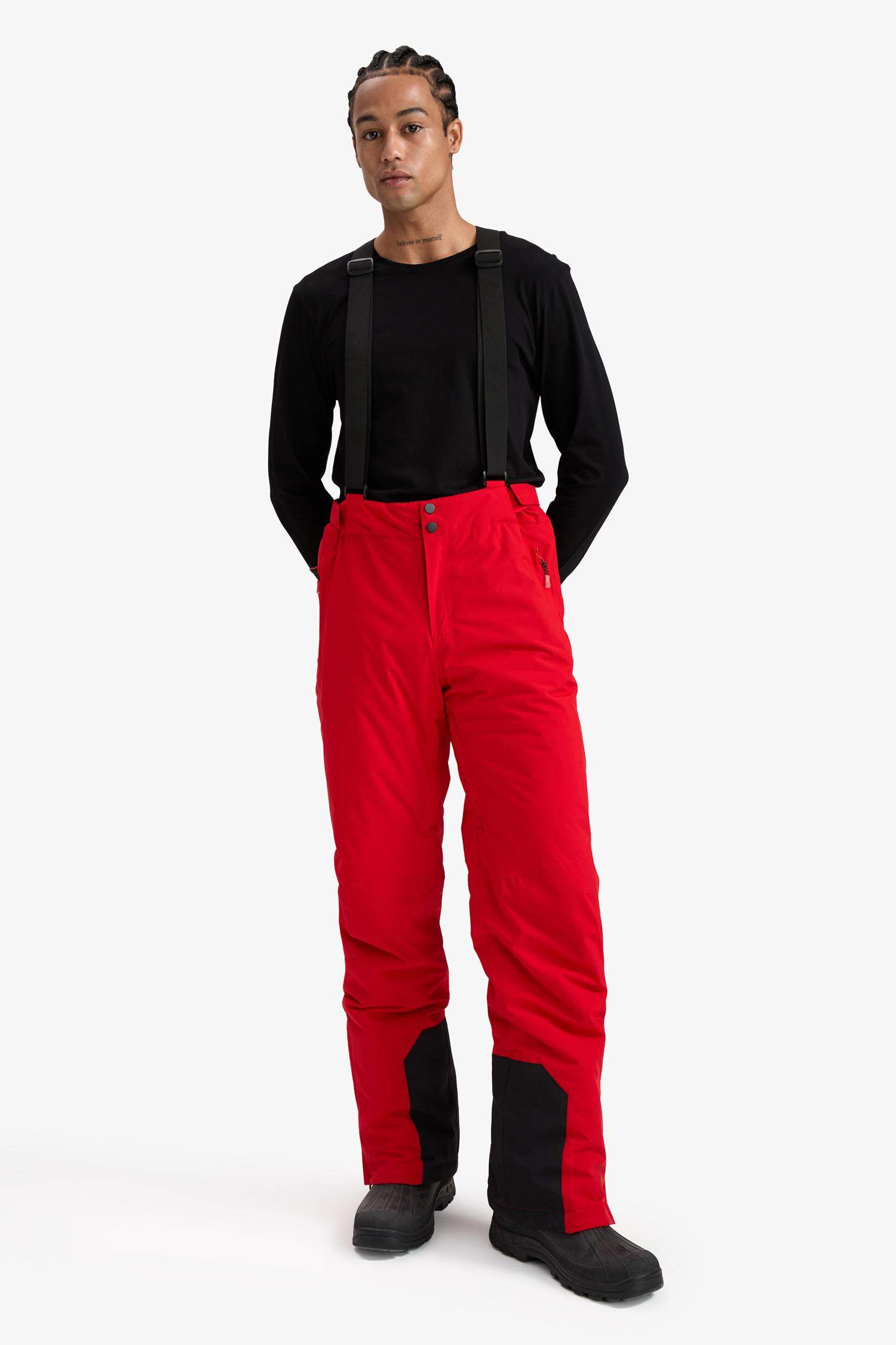 Regular Fit Fermuarlı Su Geçirmez Kayak Pantolonu