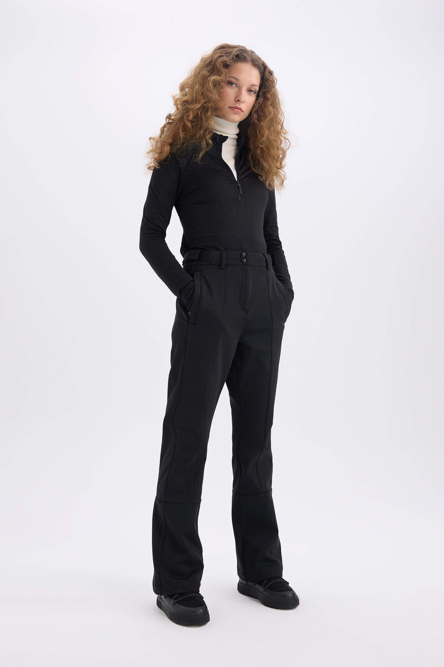 DeFactoFit Regular Fit Sporcu Cepli Softshell Kayak Pantolonu