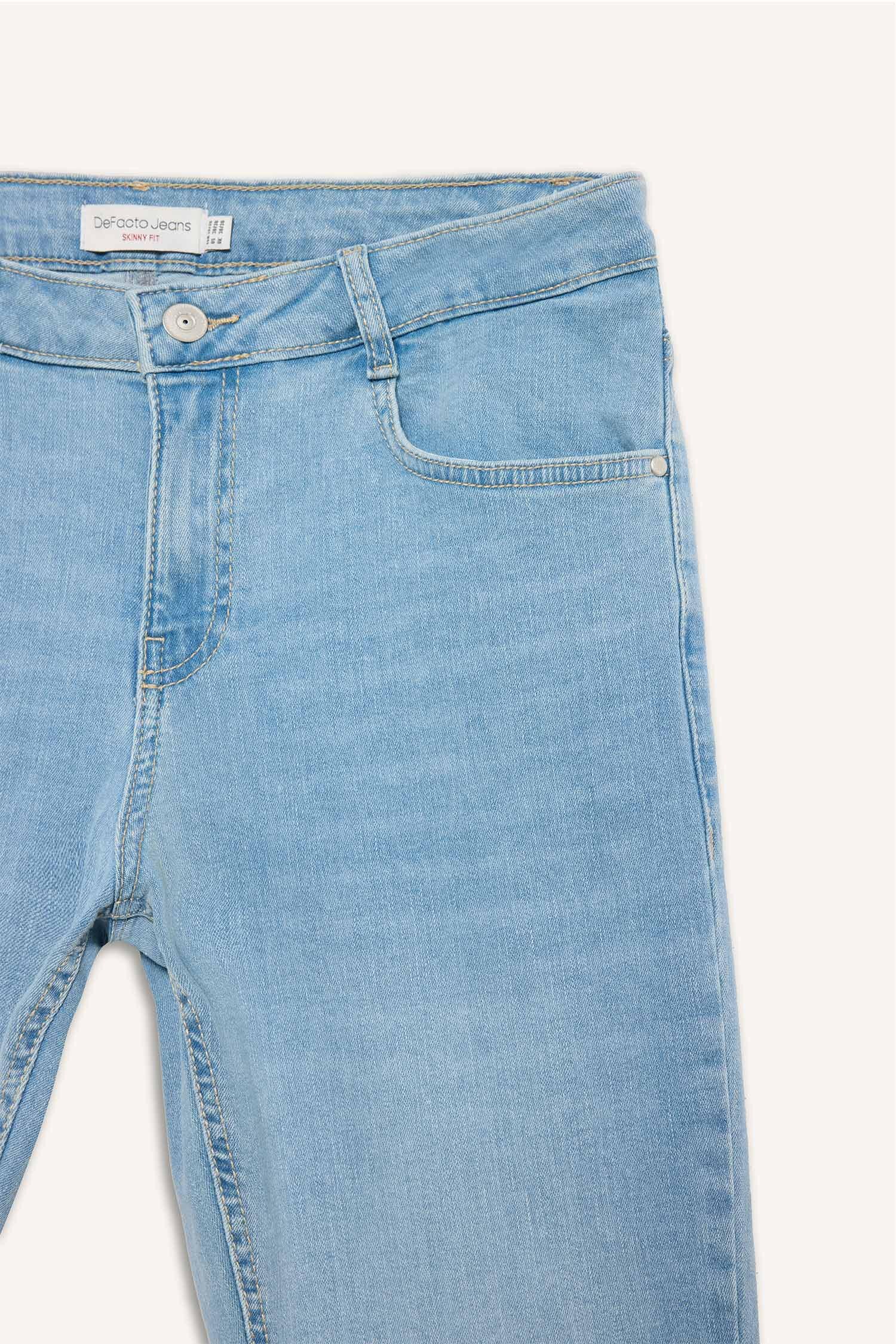 DeFacto Carlo Skınny Fıt Dar Paça Jean Pantolon görsel 7