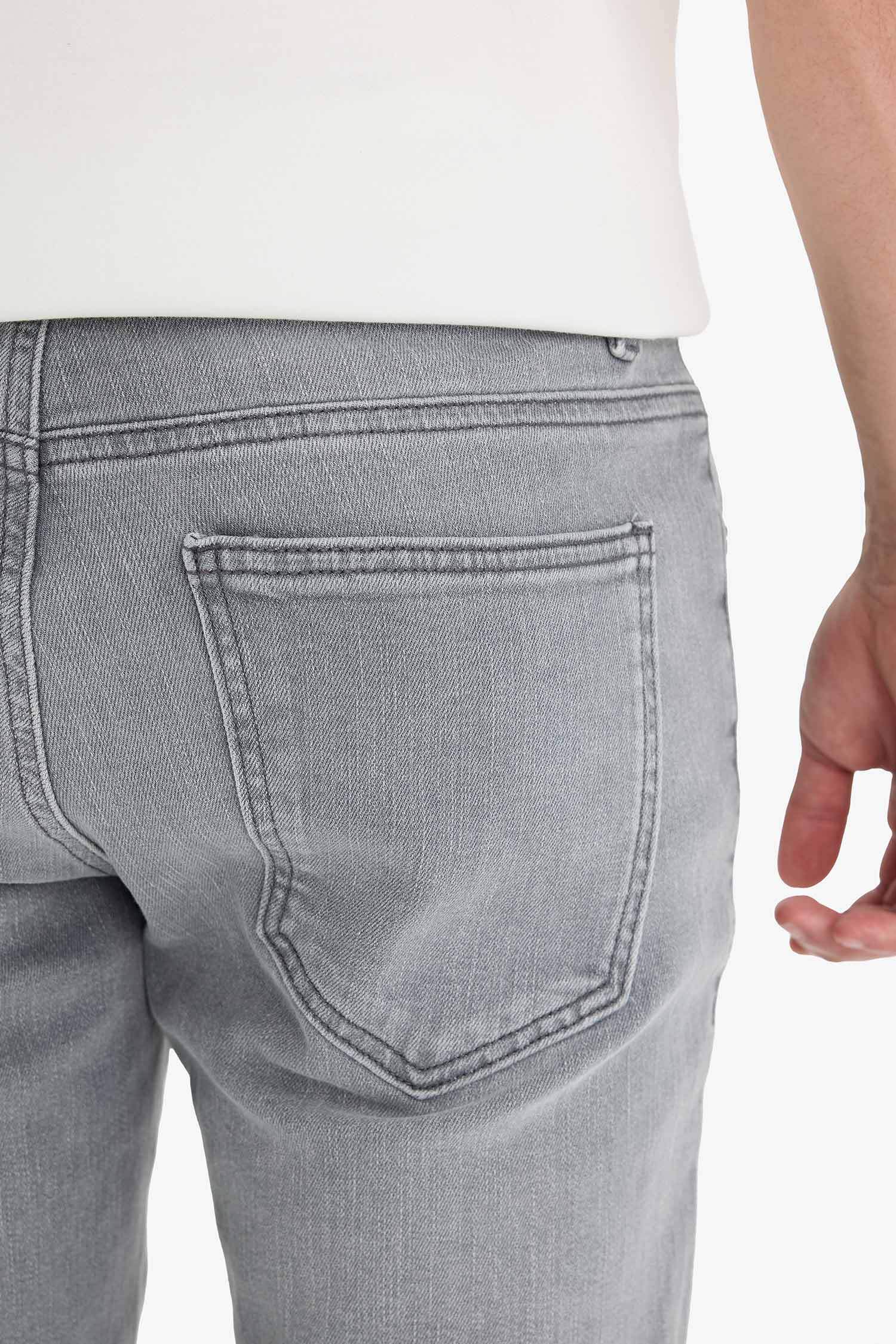 سروال جينز سليم للرجال بخصر عادي و جيوب