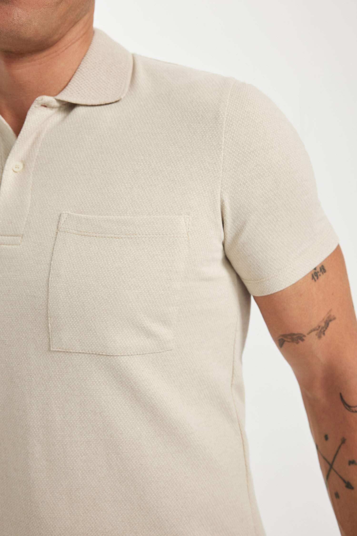 Slim Fit Dar Kesim Polo Yaka Basic Düz Kısa Kollu Tişört