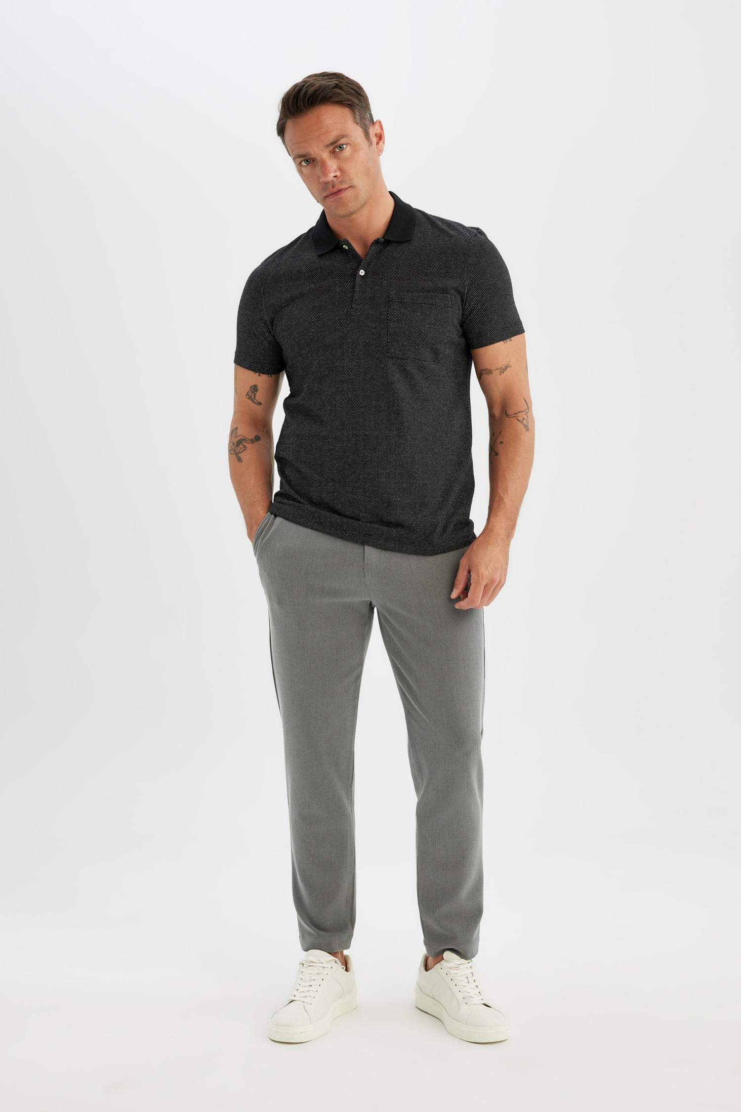 Slim Fit Polo Collar Polo T-Shirt