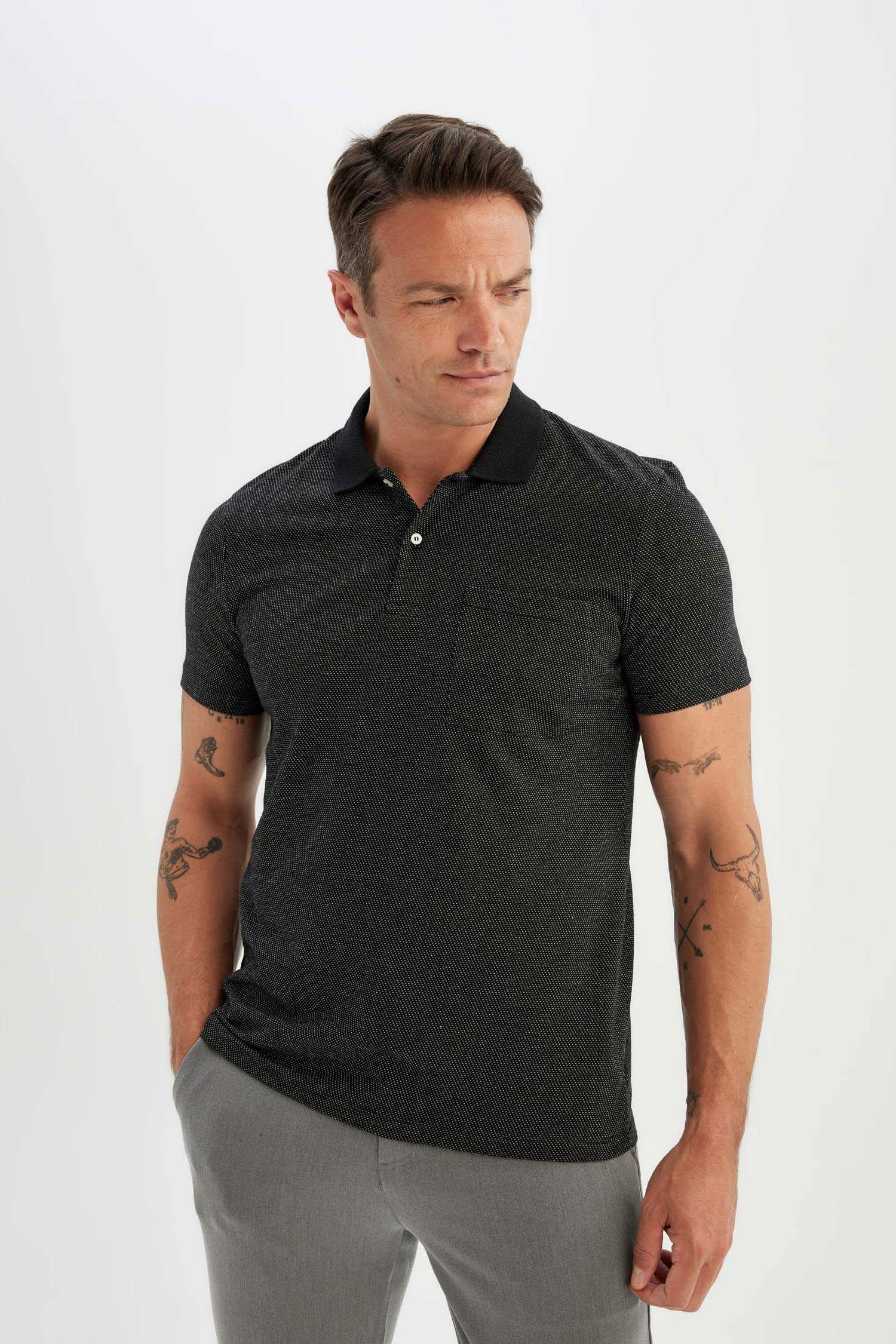 Slim Fit Polo Collar Polo T-Shirt