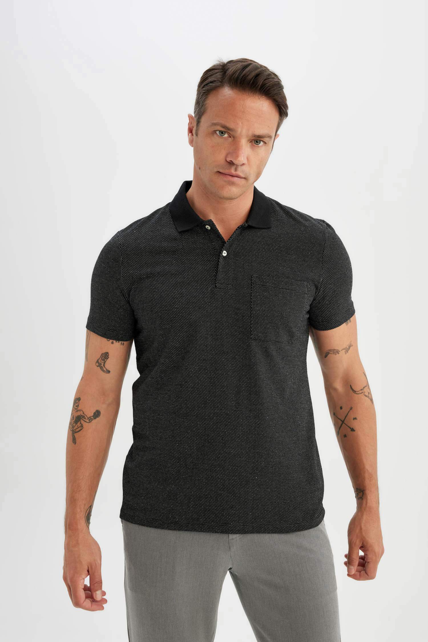 Slim Fit Polo Collar Polo T-Shirt