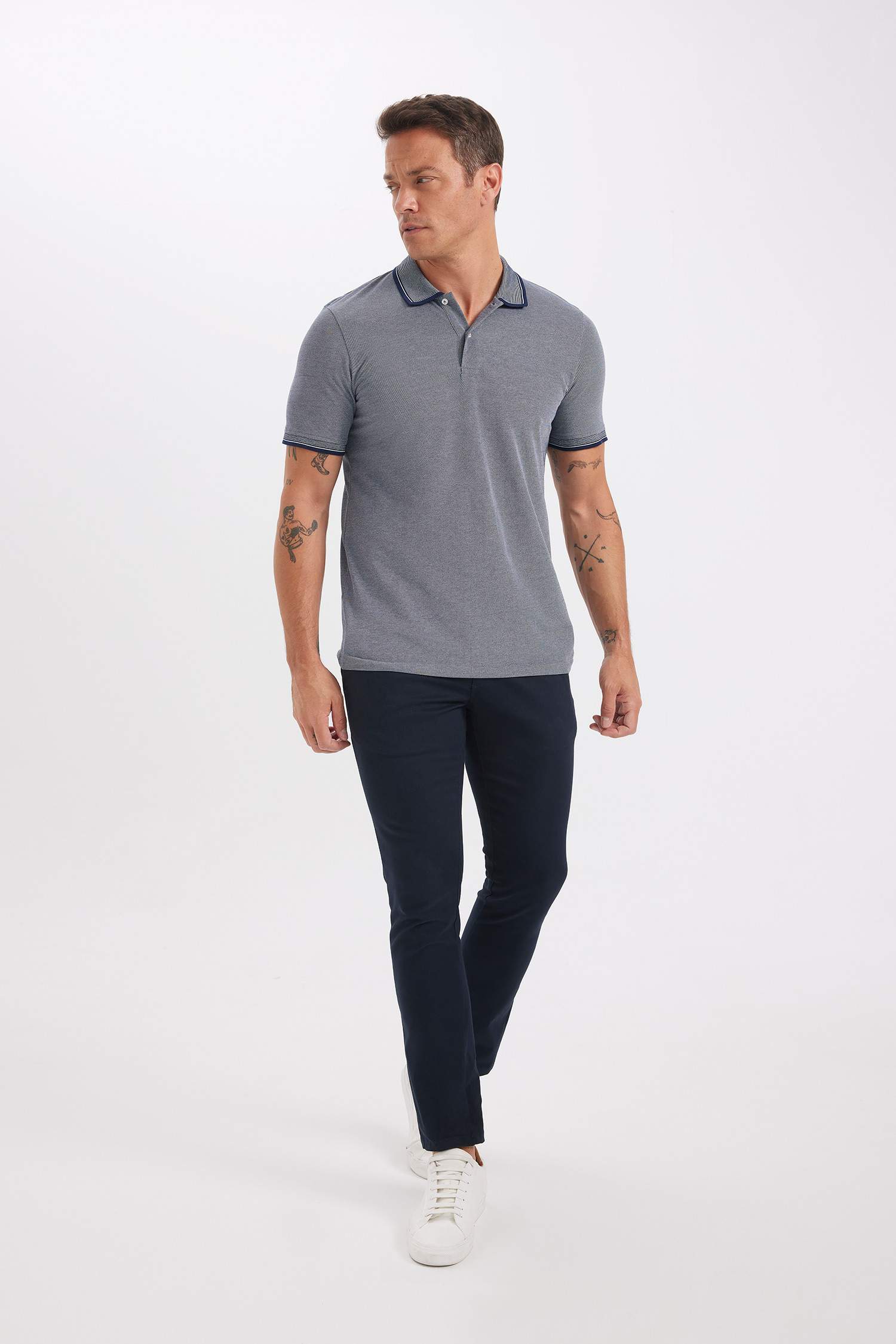 Slim Fit Polo Cotton T-Shirt
