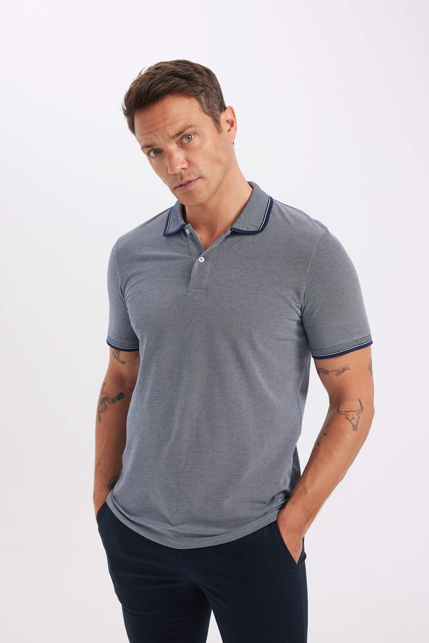 Slim Fit Polo Cotton T-Shirt
