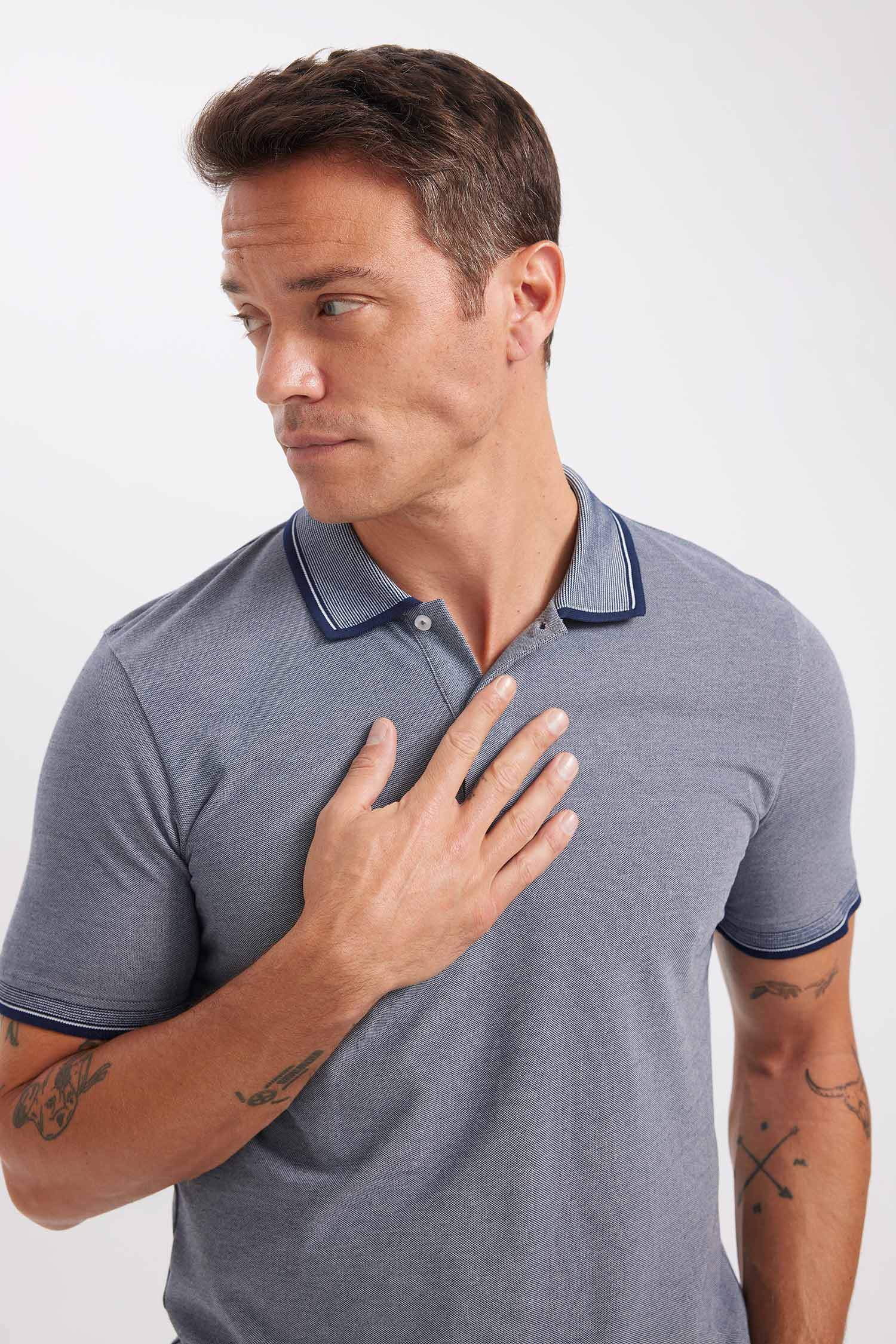 Slim Fit Polo Cotton T-Shirt