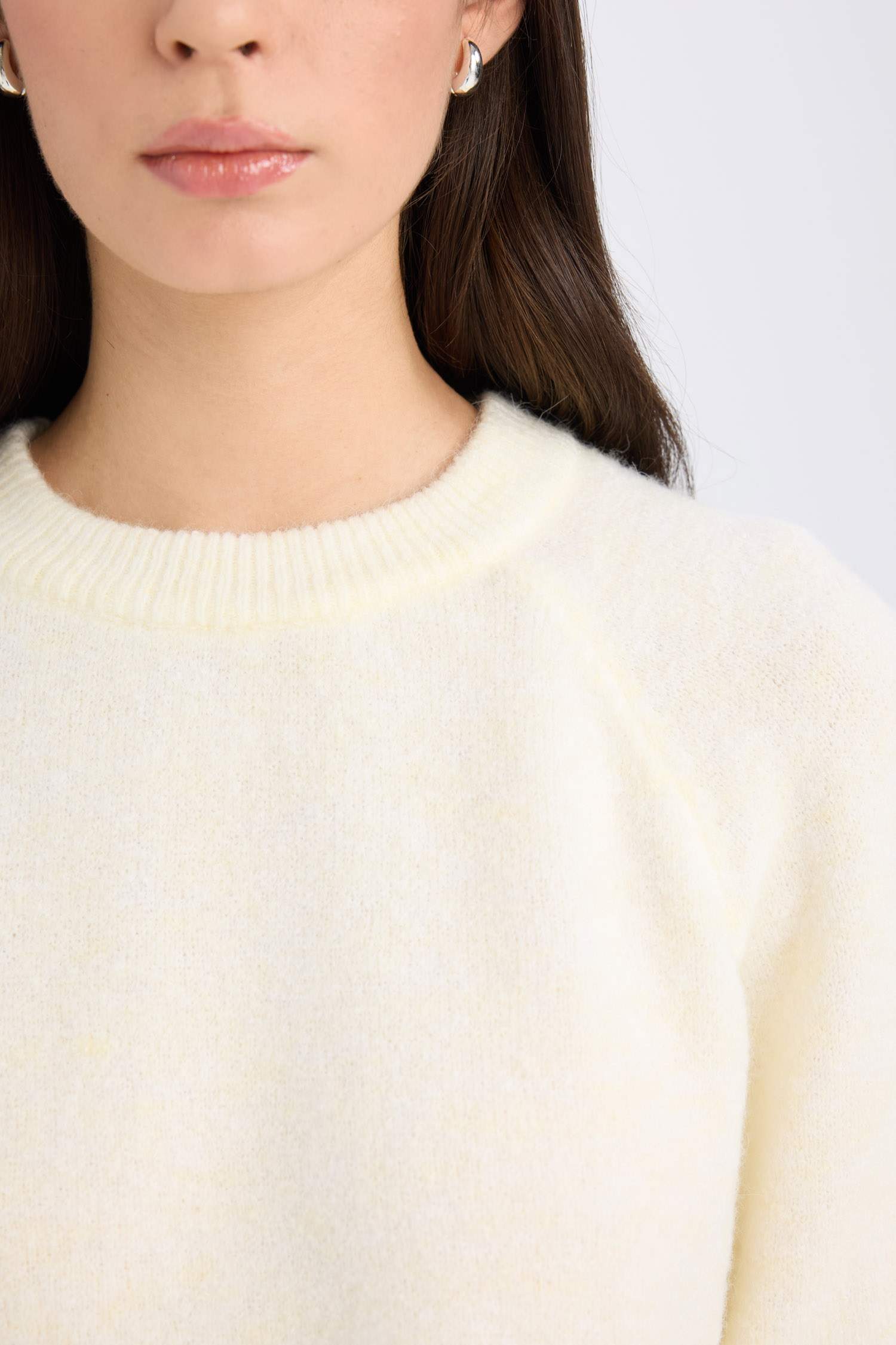 Pull Tricot Basique à Col rond et Coupe régulière