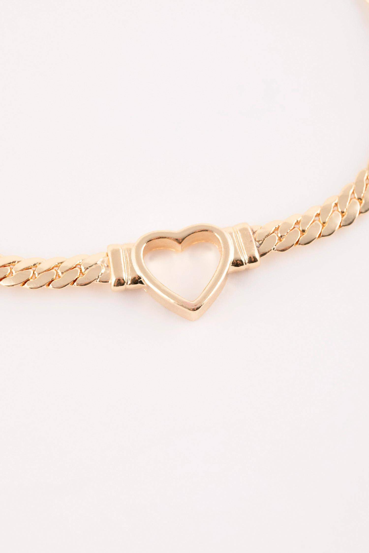 سلسلة نسائية ذهبي على شكل قلب