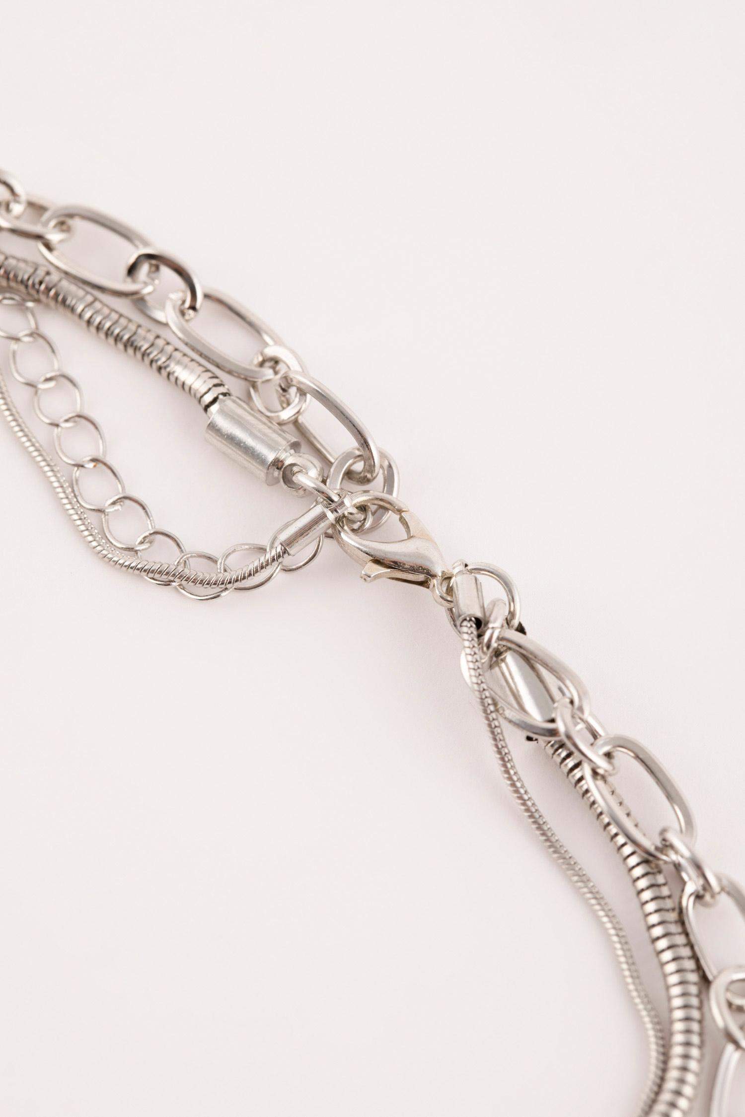 Collier argenté 3 pièces pour femme