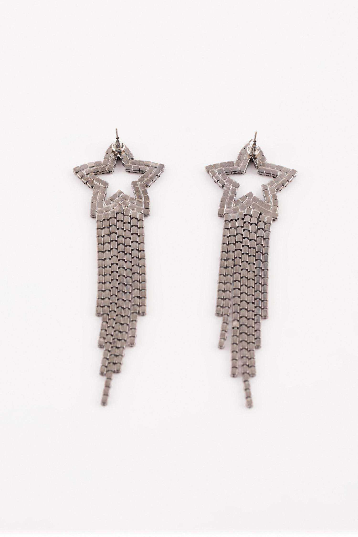 Boucles d'oreilles étoiles noires pour femme