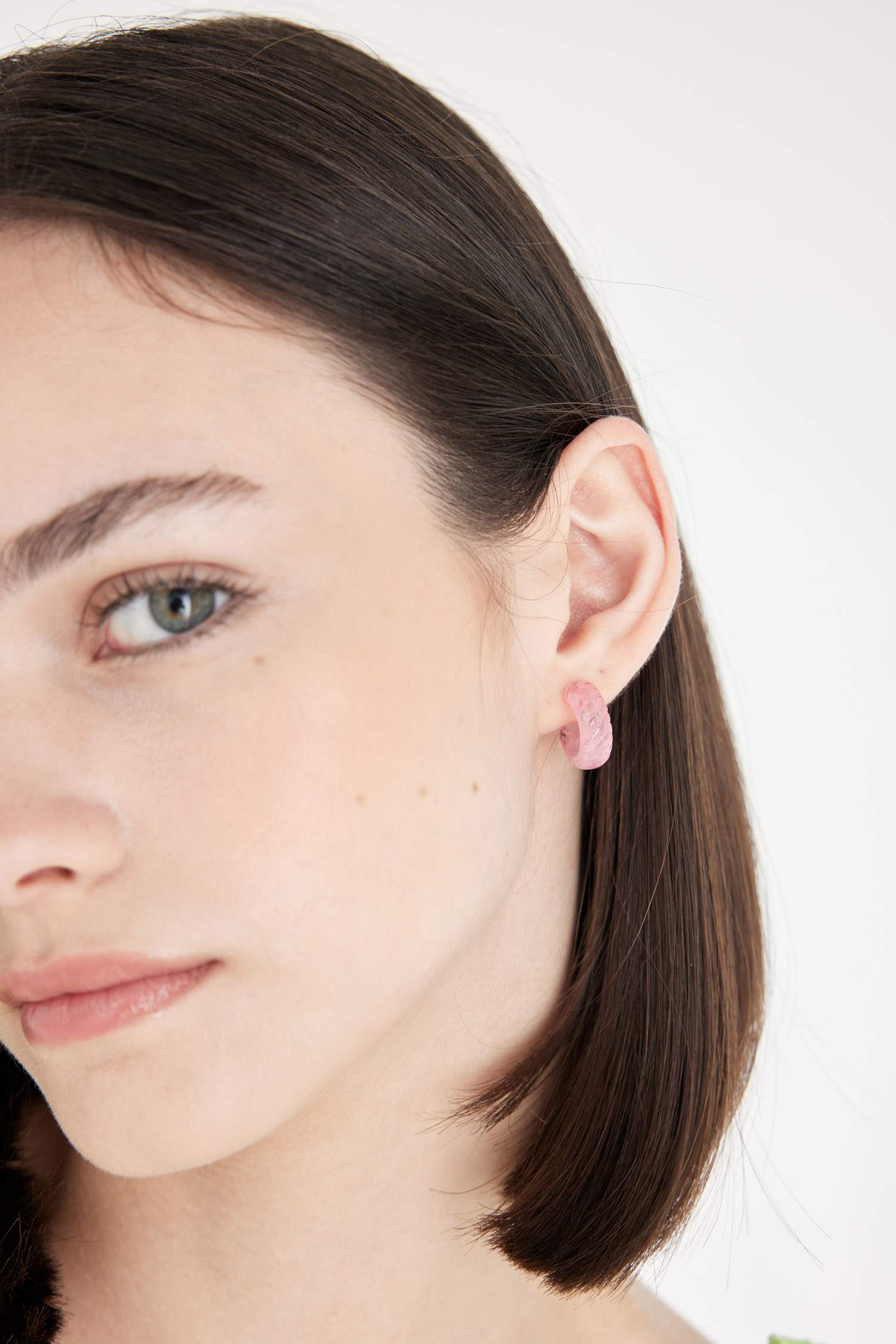 Woman 6 Piece Pink Gold Earring